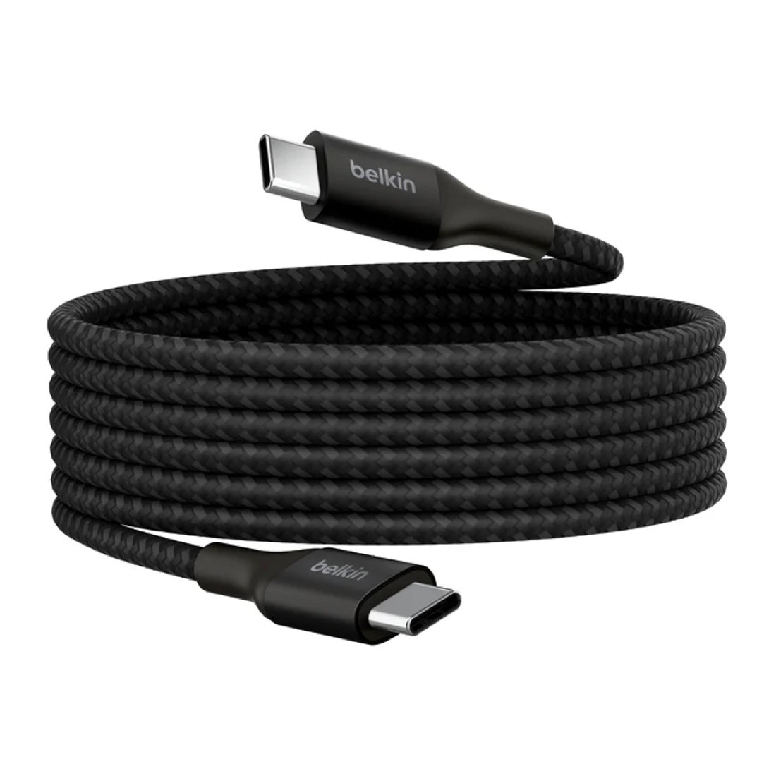Belkin Boostargharge مضفر 240W USB -C إلى كابل USB -C 1M - أسود - كabl شحn Belkin Boostargharge مضفر 240W USB -C إلى كابل USB -C 1M - أسود - كabl شحn