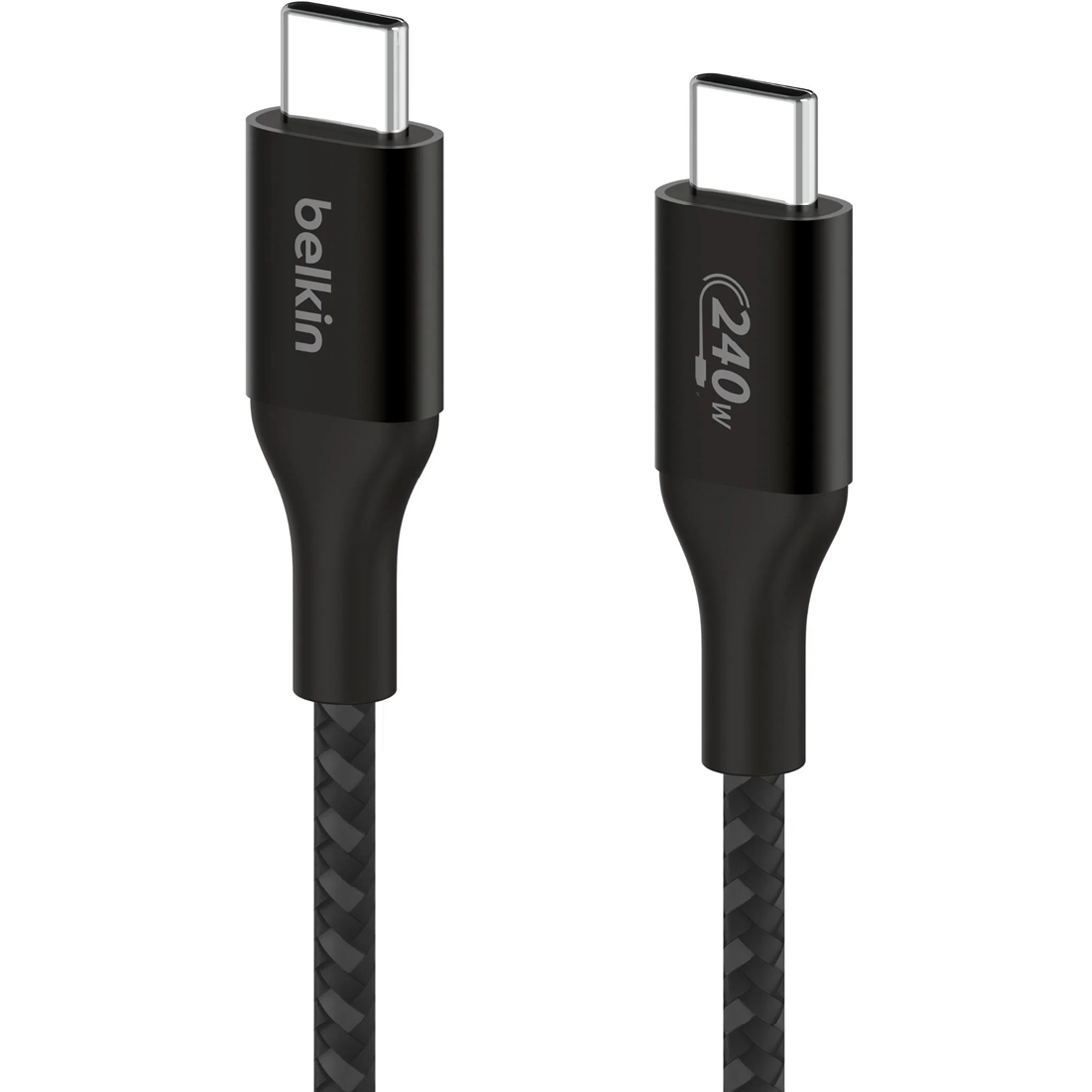 Belkin Boostargharge مضفر 240W USB -C إلى كابل USB -C 1M - أسود - كabl شحn Belkin Boostargharge مضفر 240W USB -C إلى كابل USB -C 1M - أسود - كabl شحn