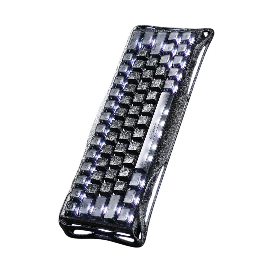 GravaStar Mercury V60 Pro 60% Hall Effect Magnetic Switch Gaming Keyboard Special Edition - Cyber Frost Black - لوحة مفاتيح GravaStar Mercury V60 Pro 60% Hall Effect Magnetic Switch Gaming Keyboard Special Edition - Cyber Frost Black - لوحة مفاتيح