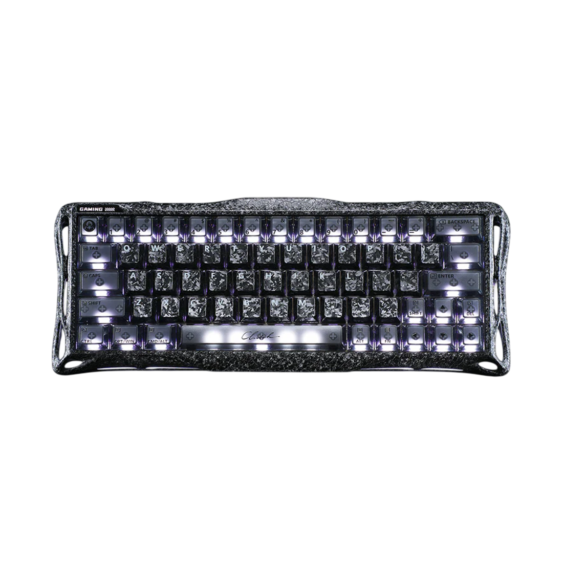 GravaStar Mercury V60 Pro 60% Hall Effect Magnetic Switch Gaming Keyboard Special Edition - Cyber Frost Black - لوحة مفاتيح