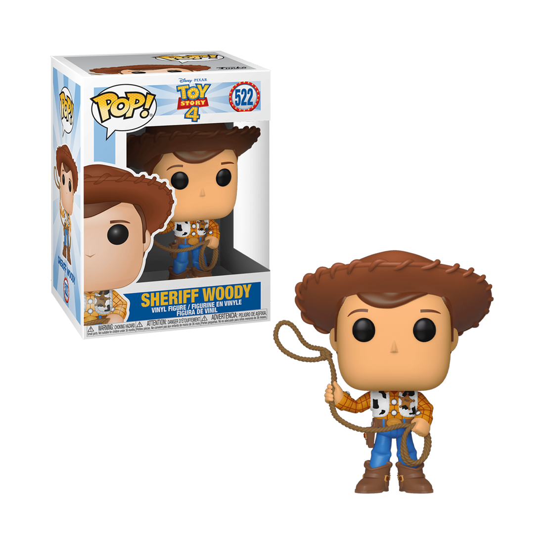 Pop! Disney: Toy Story 4 - Sheriff Woody #522 - مجسم Pop! Disney: Toy Story 4 - Sheriff Woody #522 - مجسم