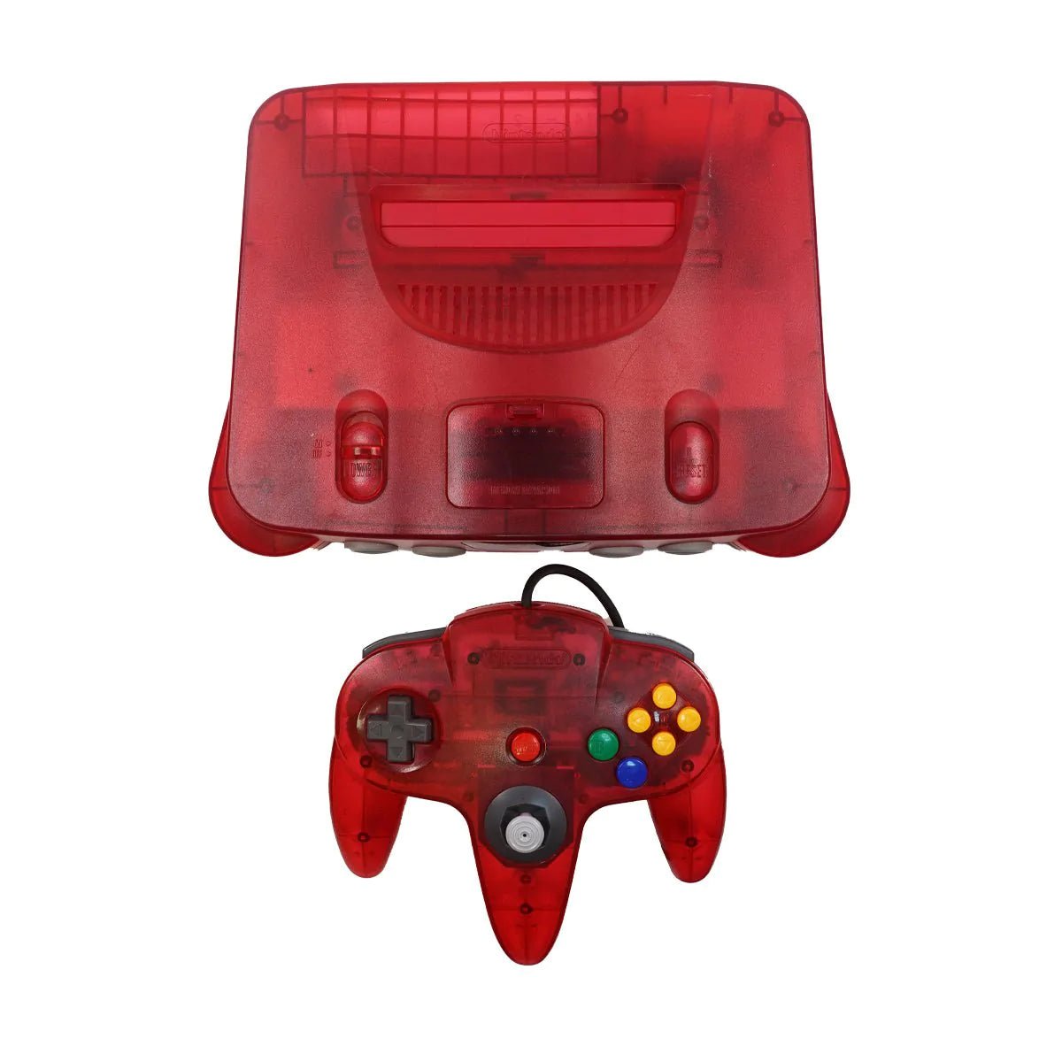 (Pre-Owned) Nintendo 64 Video Game Console - Transparent Red - ريترو - Store 974 | ستور ٩٧٤