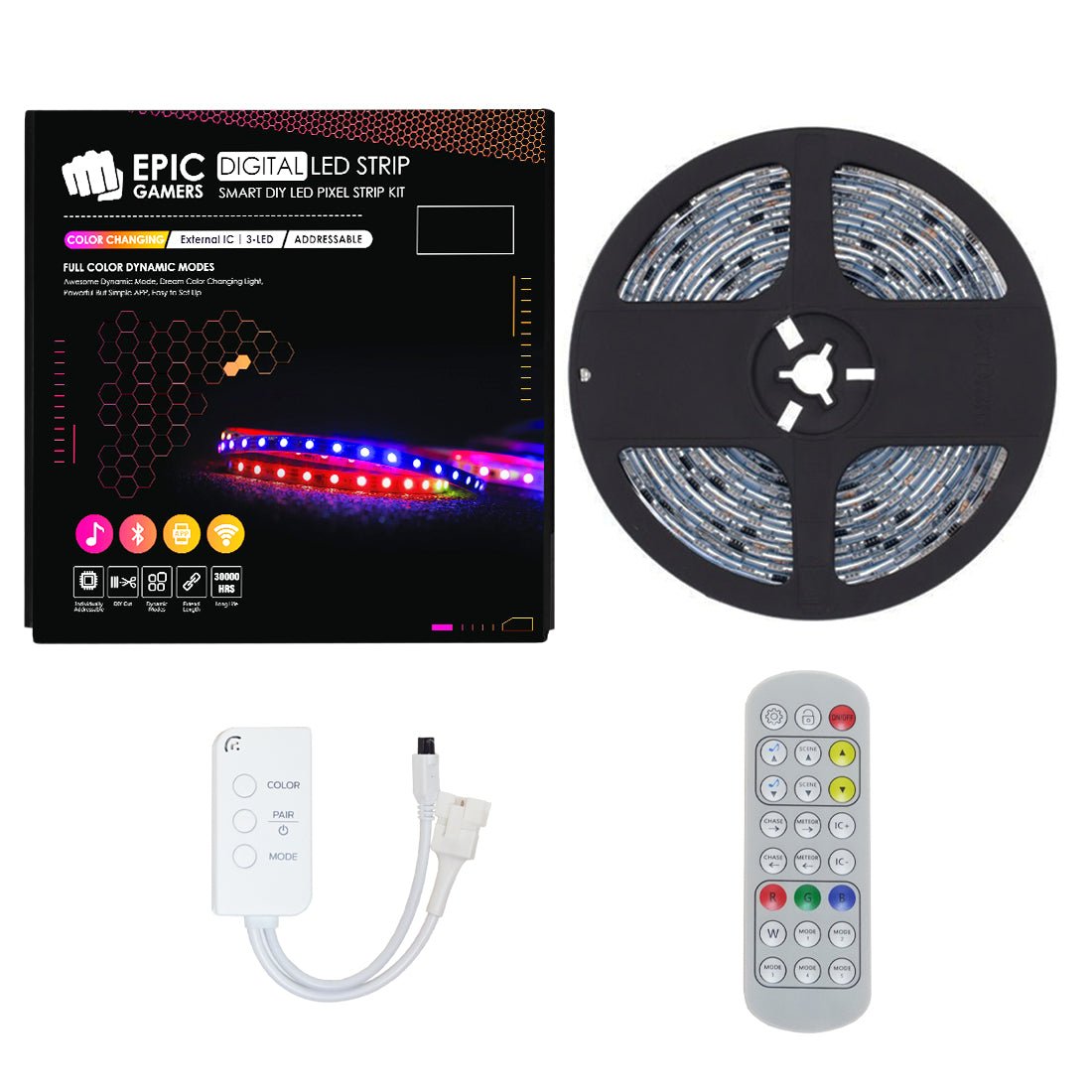 Epic Gamers Addressable RGB LED Strip V1 - 10 Meters - إضاءة Epic Gamers Addressable RGB LED Strip V1 - 10 Meters - إضاءة