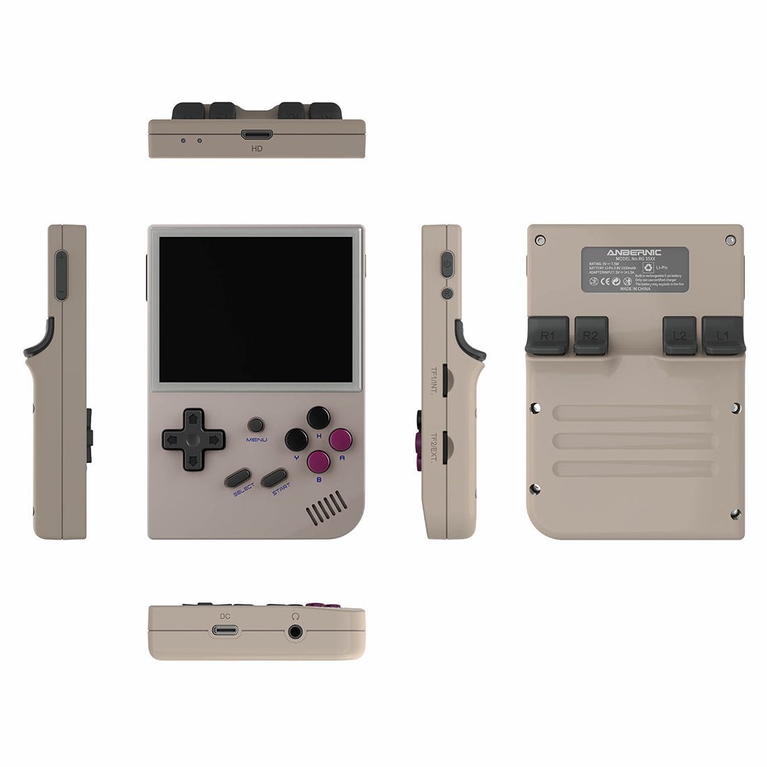 Anbernic RG35XX Handheld Gaming Console - Gray - جهاز ألعاب - Store 974 | ستور ٩٧٤