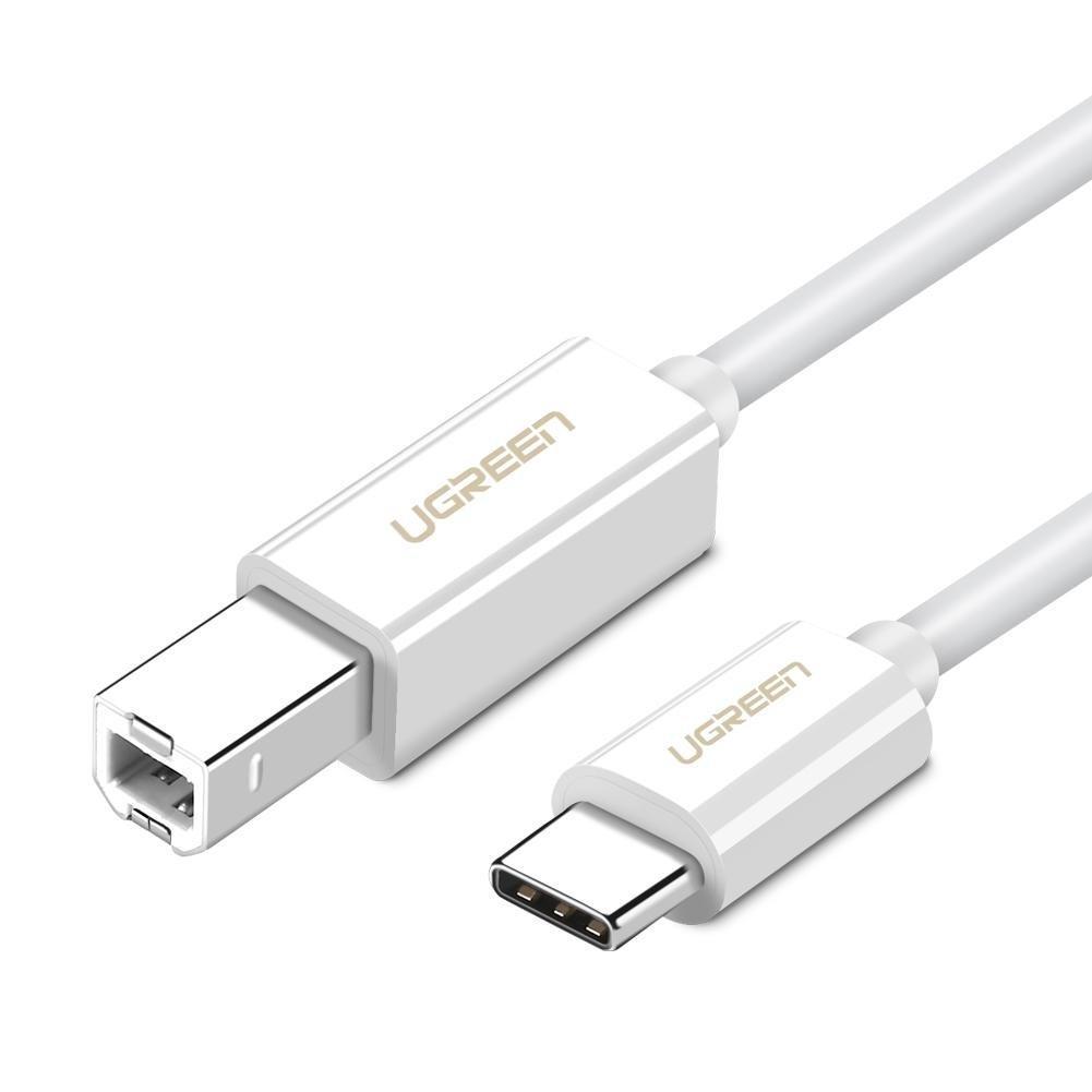 UGREEN USB C إلى كابل الماسح الضوئي للطباعة B - أبيض - كABL UGREEN USB C إلى كابل الماسح الضوئي للطباعة B - أبيض - كABL