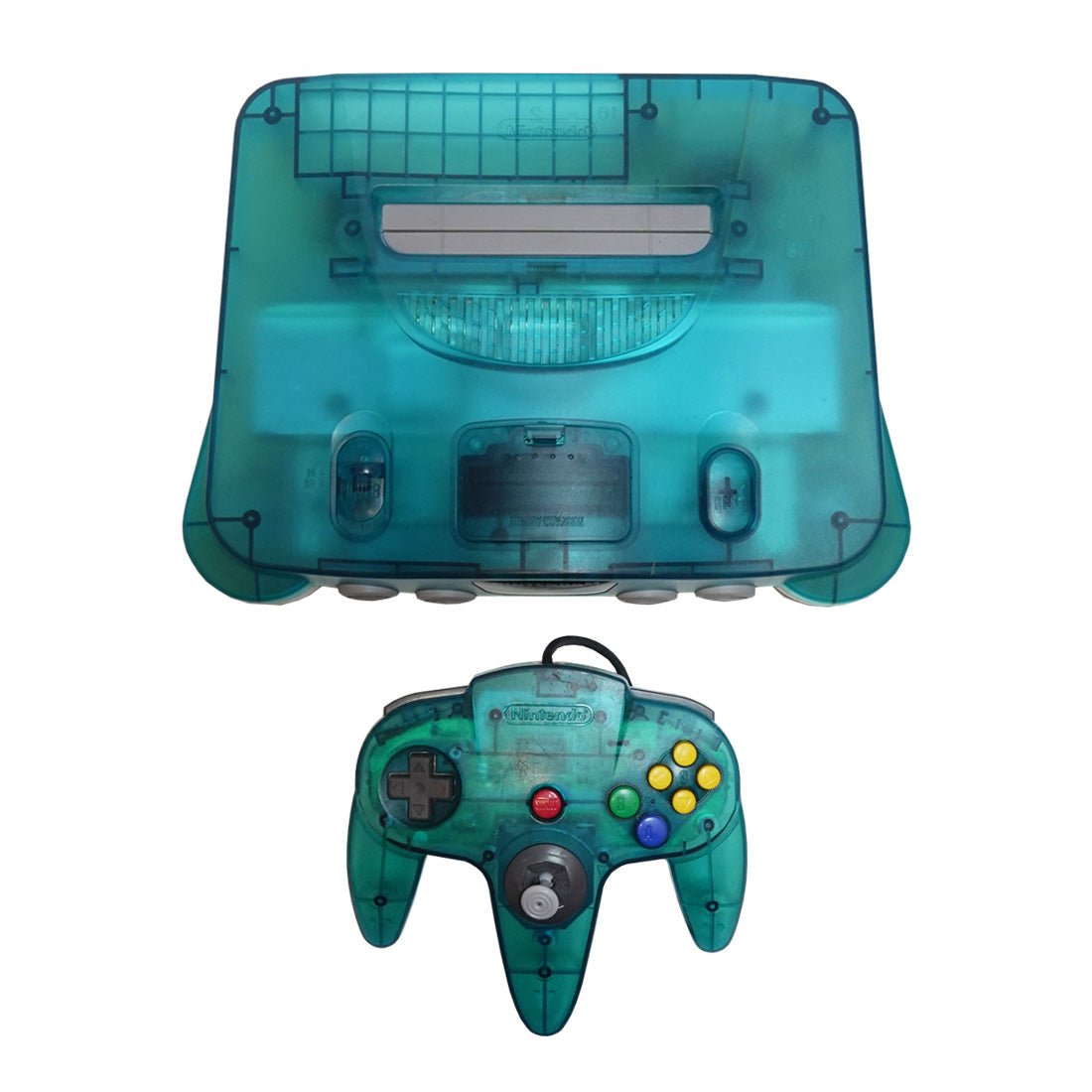 (Pre-Owned) Nintendo 64 Video Game Console - Transparent Blue - ريترو - Store 974 | ستور ٩٧٤