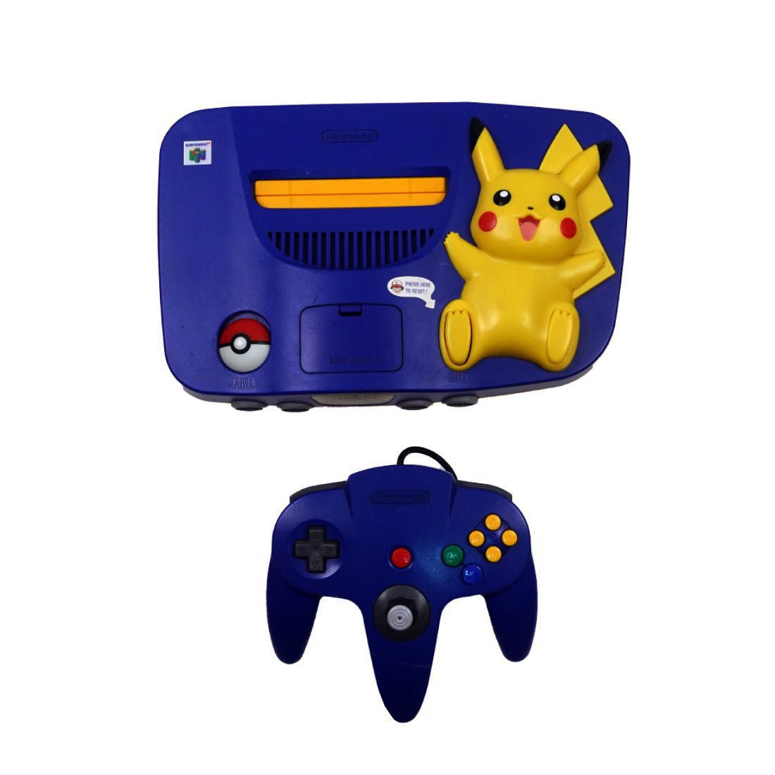 (Pre-Owned) Nintendo 64 Video Game Console - Pikachu Edition - ريترو - Store 974 | ستور ٩٧٤