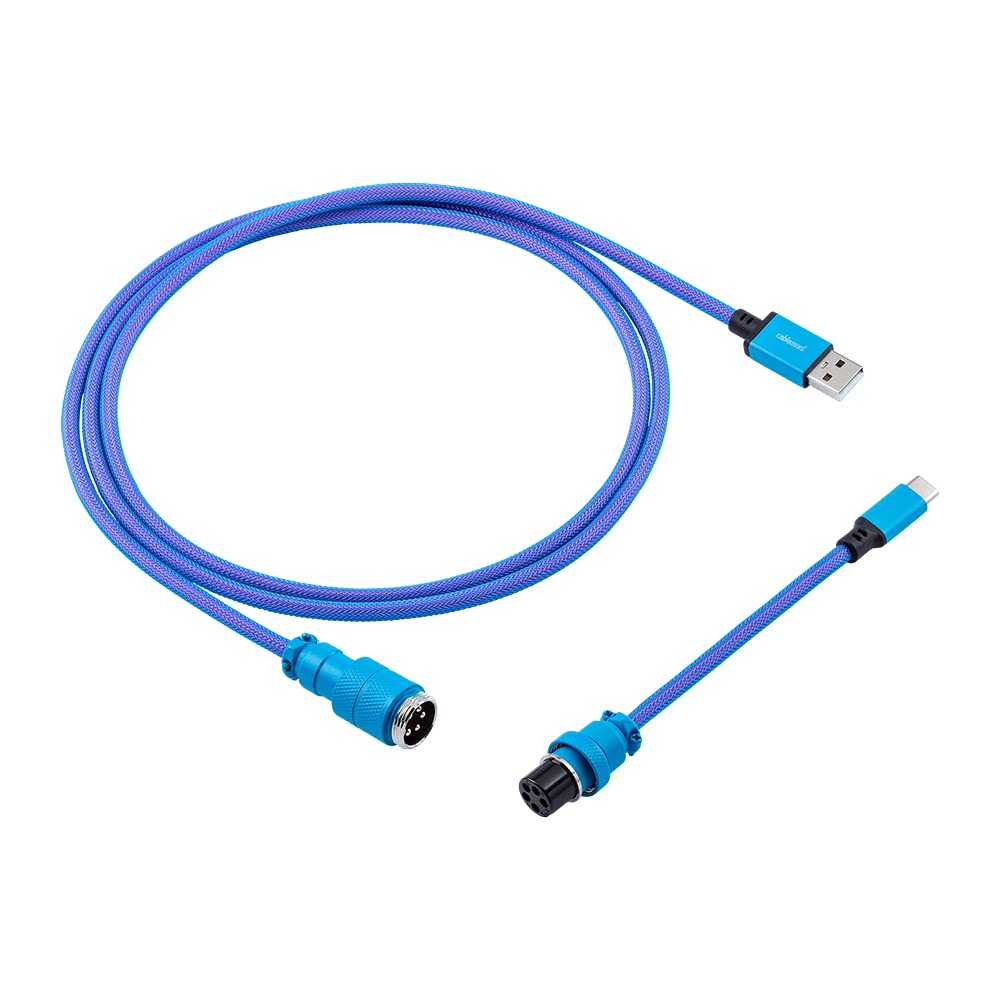 CableMod Pro Straight USB A to USB Type C 150cm Keyboard Cable - Galaxy Blue - كابل CableMod Pro Straight USB A to USB Type C 150cm Keyboard Cable - Galaxy Blue - كابل