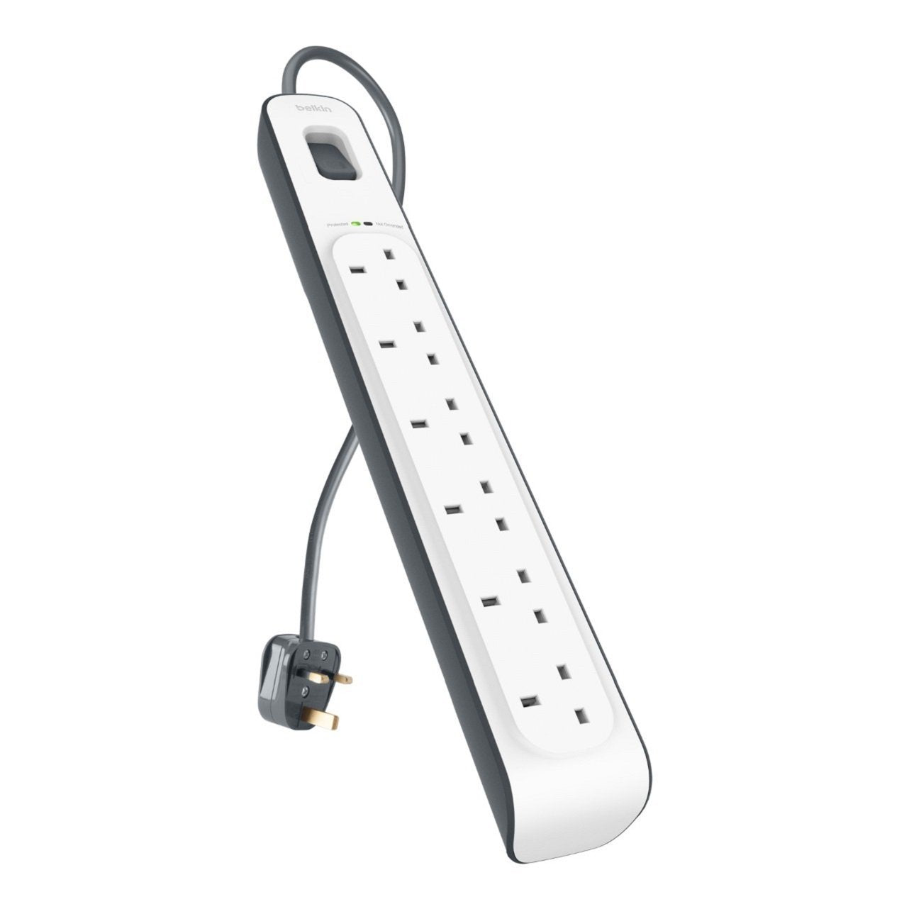 حامي Belkin Surge Master 6 مخرج 2m - كabl حامي Belkin Surge Master 6 مخرج 2m - كabl
