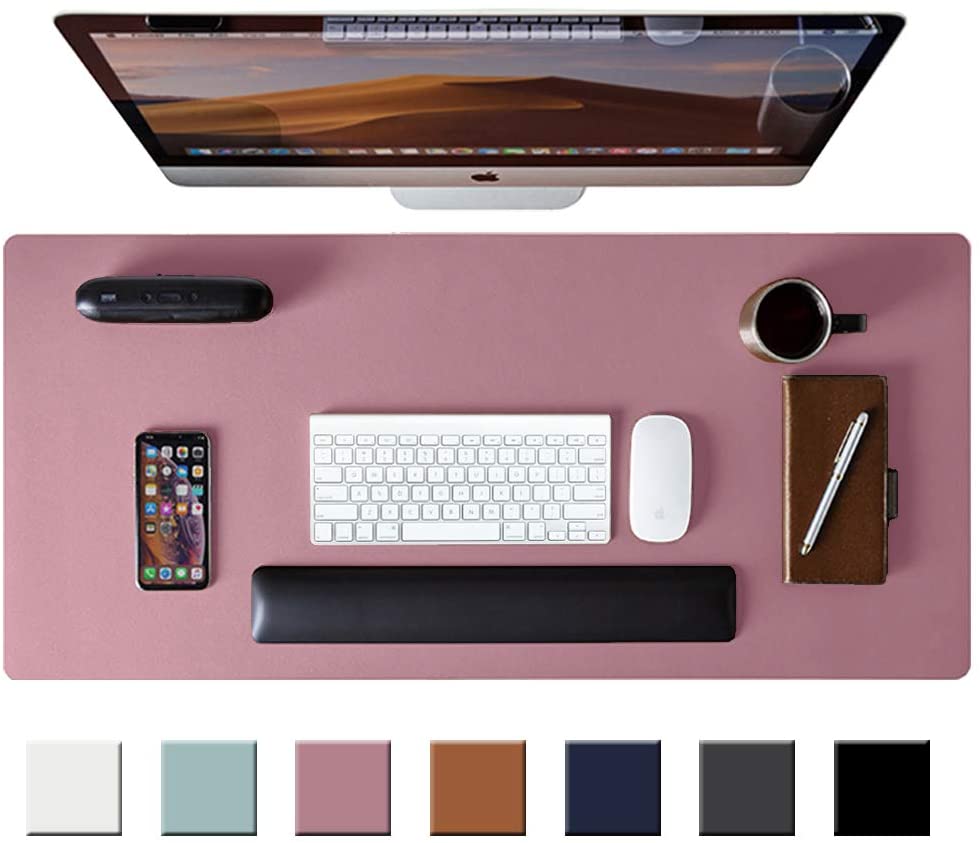Leather DeskPad Protector - Pink Purple - Store 974 | ستور ٩٧٤
