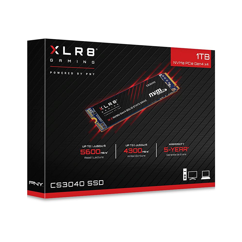 PNY XLR8 CS3040 1TB M.2 NVMe PCle Gen 4 x4 Internal SSD - مساحة تخزين - Store 974 | ستور ٩٧٤