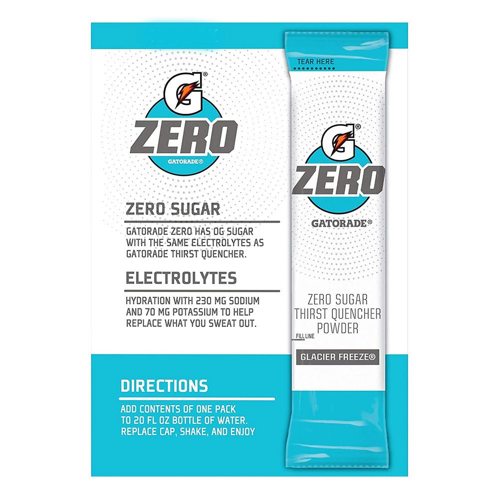 Gatorade - Sports Drinks G Zero Powder - Glacier Freeze - Single Serving - Store 974 | ستور ٩٧٤