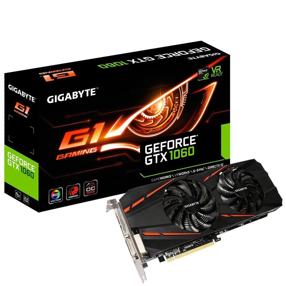 Gigabyte GTX 1060 G1 Gaming 6GB GDDR5 PCI-E Gen 3x4 - Graphics Card - Store 974 | ستور ٩٧٤