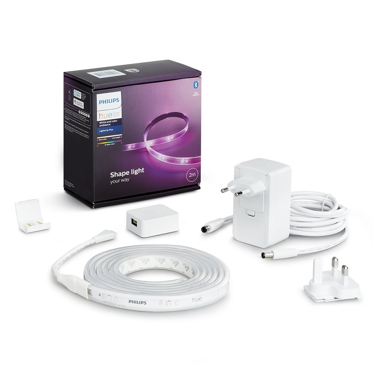Philips HUE White and Color Ambiance Lightstrip Plus Base V4 - 2m - Store 974 | ستور ٩٧٤