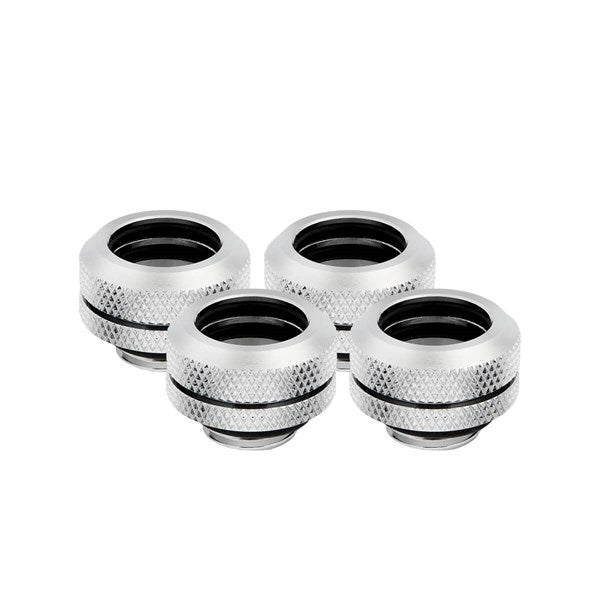 Corsair Hydro X Series XF Hardline 14mm Compression Fittings 4 Pack - Chrome - Store 974 | ستور ٩٧٤