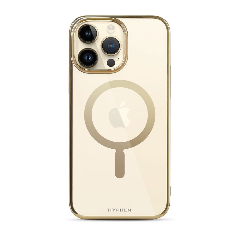 Hyphen MagSafe Frame Case for iPhone 14 Pro - Gold - حامي هاتف - Store 974 | ستور ٩٧٤