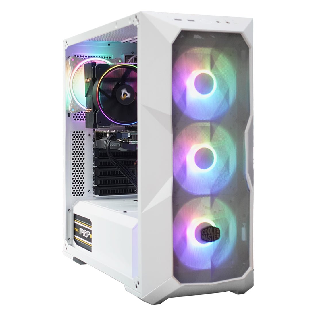 (Pre-Owned) Gaming PC Intel Core i5-10400F w/ Zotac GTX 1660 ti & Cooler Master Case - White - كمبيوتر مستعمل - Store 974 | ستور ٩٧٤