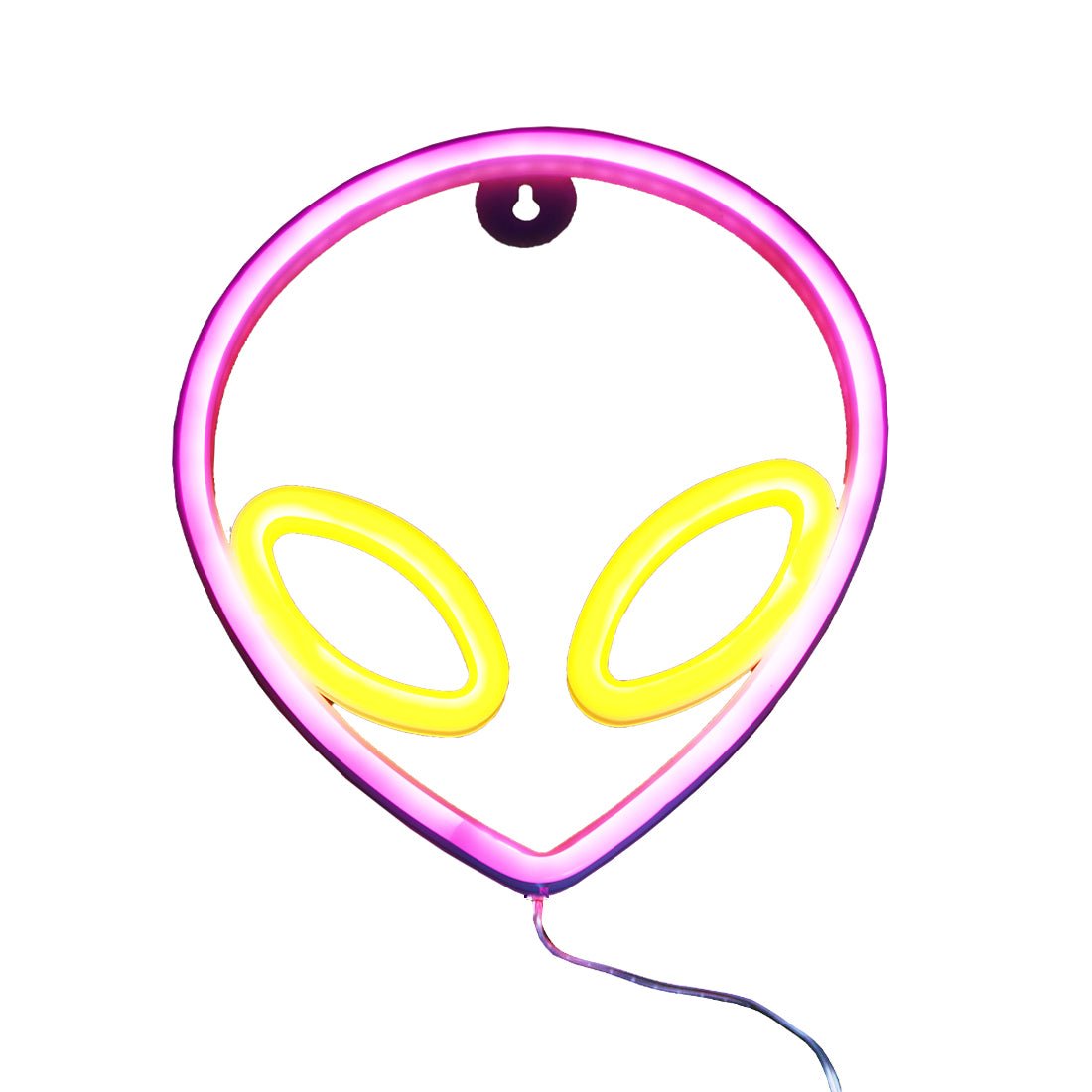 Led Neon Alien Shape - Pink & Yellow - إضاءة - Store 974 | ستور ٩٧٤