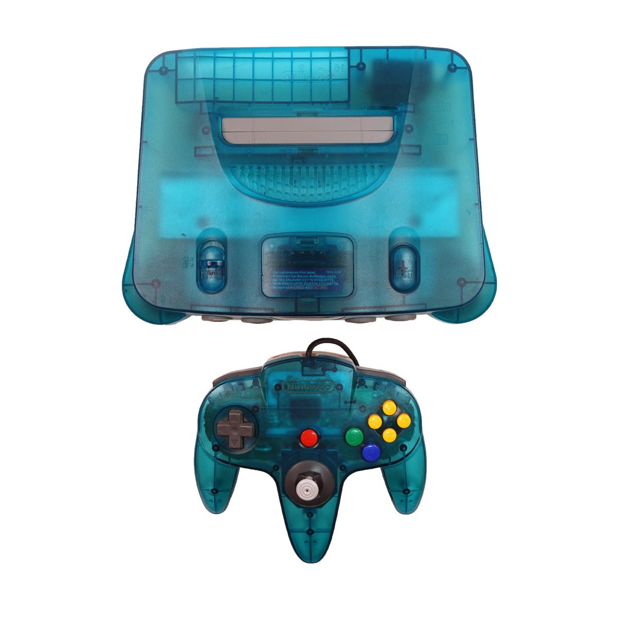 (Pre-Owned) Nintendo 64 Video Game Console - Transparent Blue - ريترو - Store 974 | ستور ٩٧٤