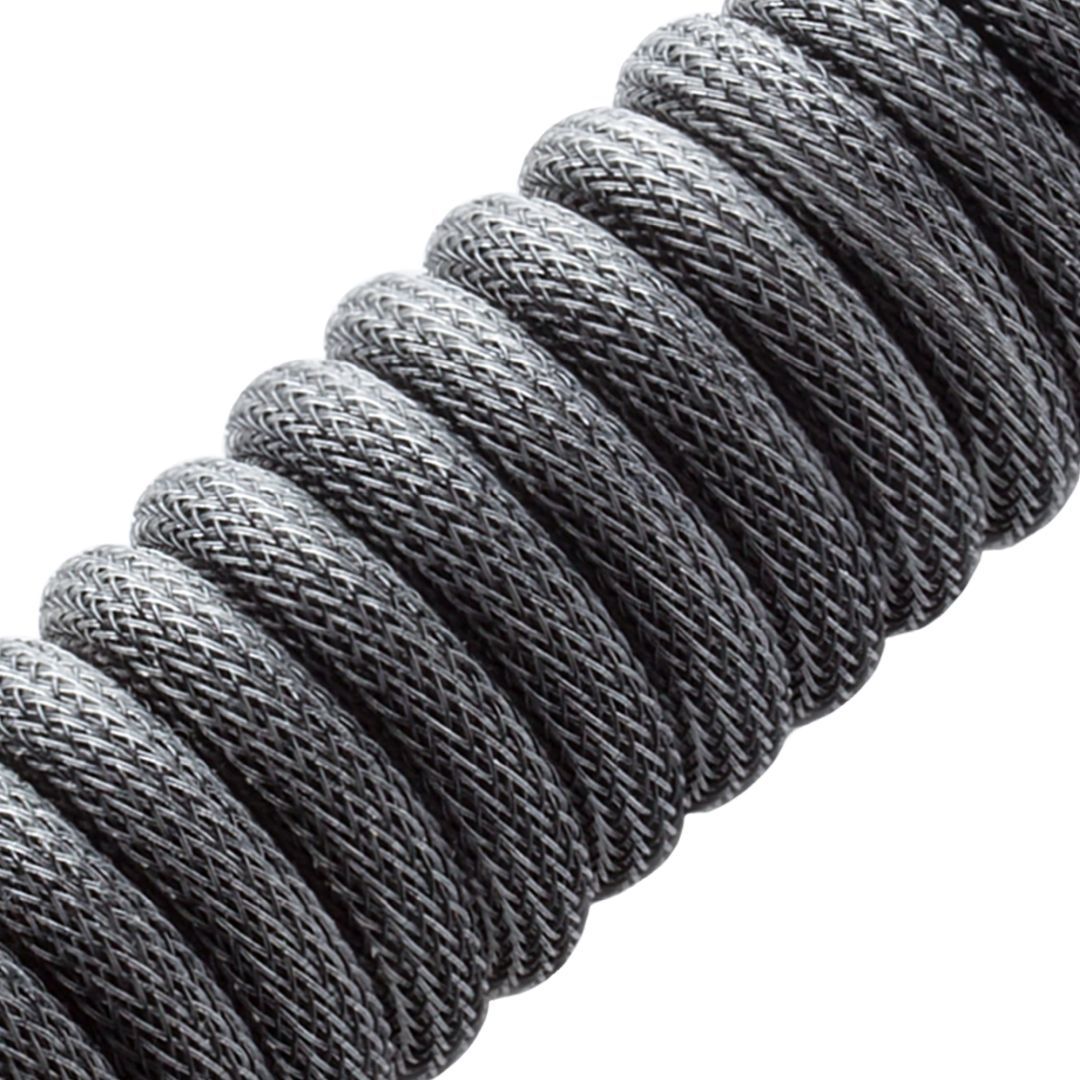 CableMod Classic Coiled Keyboard Cable (Carbon Black, USB A to USB Type C, 150cm) - كابل CableMod Classic Coiled Keyboard Cable (Carbon Black, USB A to USB Type C, 150cm) - كابل