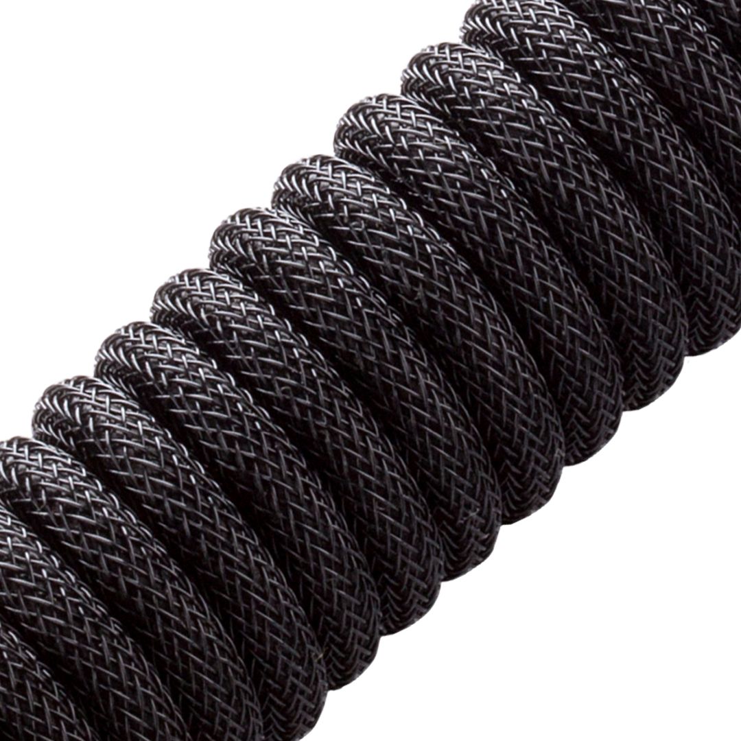 CableMod Classic Coiled Keyboard Cable (Midnight Black, USB A to USB Type C, 150cm) - Store 974 | ستور ٩٧٤