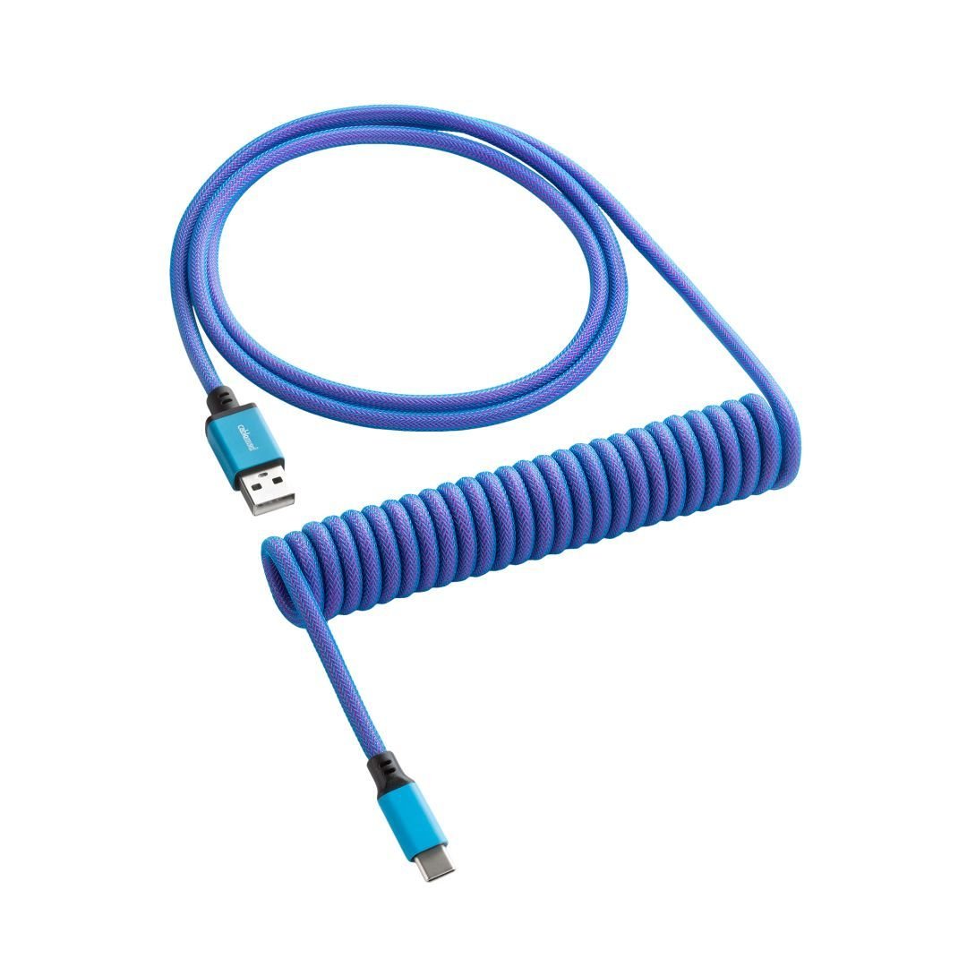 CableMod Classic Coiled Keyboard Cable (Galaxy Blue, USB A to USB Type C, 150cm) - كابل CableMod Classic Coiled Keyboard Cable (Galaxy Blue, USB A to USB Type C, 150cm) - كابل