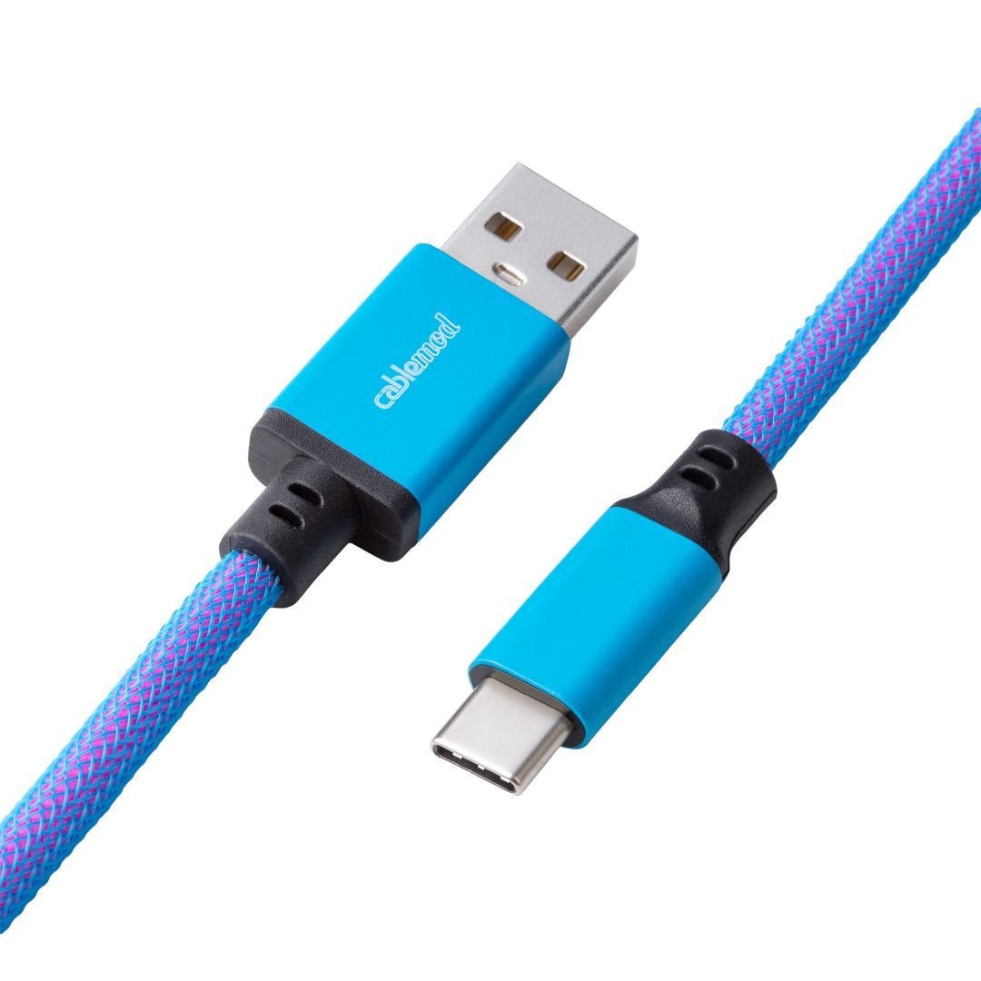 CableMod Classic Coiled Keyboard Cable (Galaxy Blue, USB A to USB Type C, 150cm) - Store 974 | ستور ٩٧٤