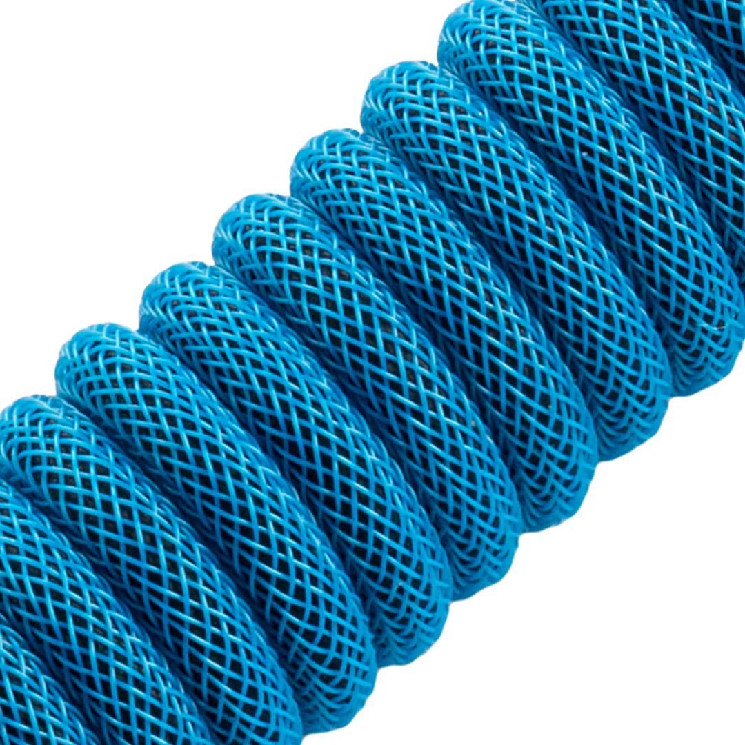 CableMod Classic Coiled Keyboard Cable (Spectrum Blue, USB A to USB Type C, 150cm) - كابل CableMod Classic Coiled Keyboard Cable (Spectrum Blue, USB A to USB Type C, 150cm) - كابل