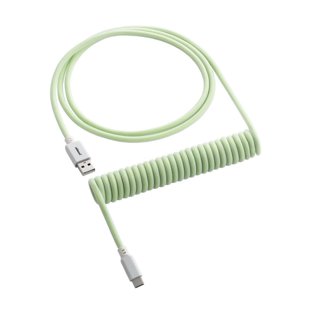 CableMod Classic Coiled Keyboard Cable (Lime Sorbet, USB A to USB Type C, 150cm) - كابل CableMod Classic Coiled Keyboard Cable (Lime Sorbet, USB A to USB Type C, 150cm) - كابل
