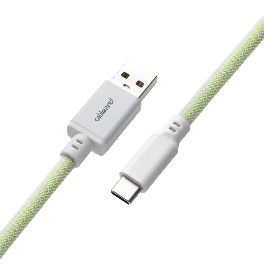CableMod Classic Coiled Keyboard Cable (Lime Sorbet, USB A to USB Type C, 150cm) - كابل CableMod Classic Coiled Keyboard Cable (Lime Sorbet, USB A to USB Type C, 150cm) - كابل
