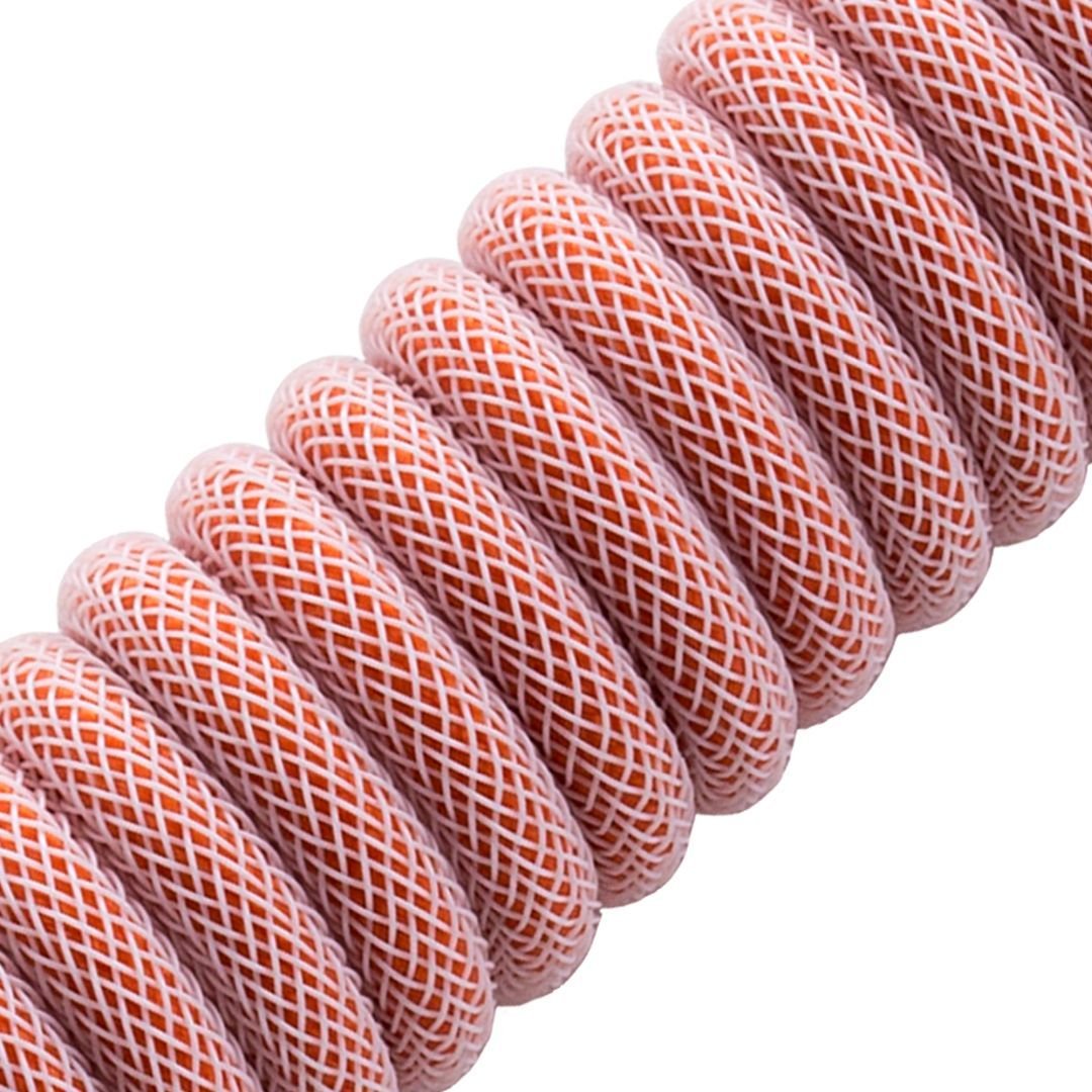 CableMod Classic Coiled Keyboard Cable (Orangesicle, USB A to USB Type C, 150cm) - كابل CableMod Classic Coiled Keyboard Cable (Orangesicle, USB A to USB Type C, 150cm) - كابل