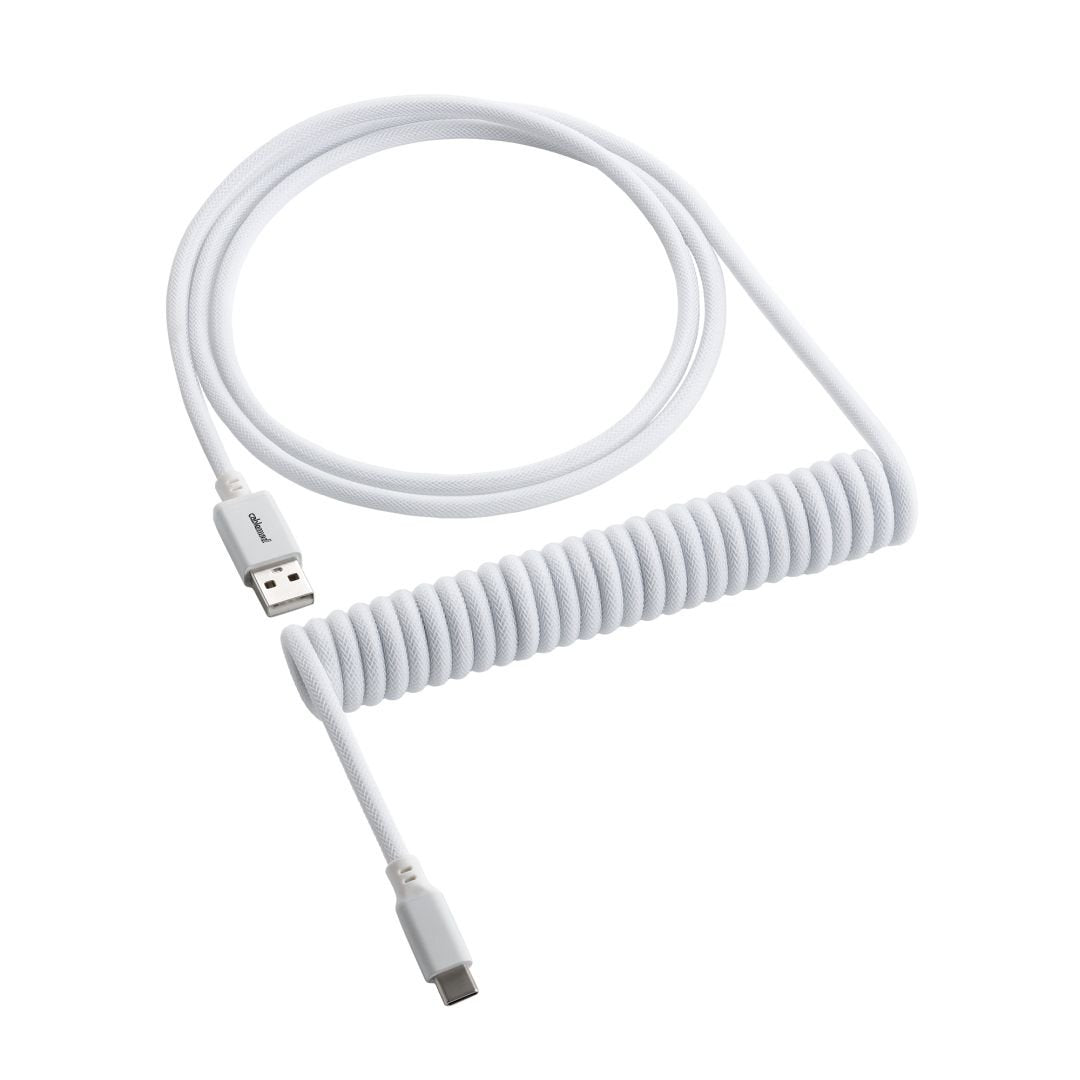 CableMod Classic Coiled Keyboard Cable (Glacier White, USB A to USB Type C, 150cm) - Store 974 | ستور ٩٧٤