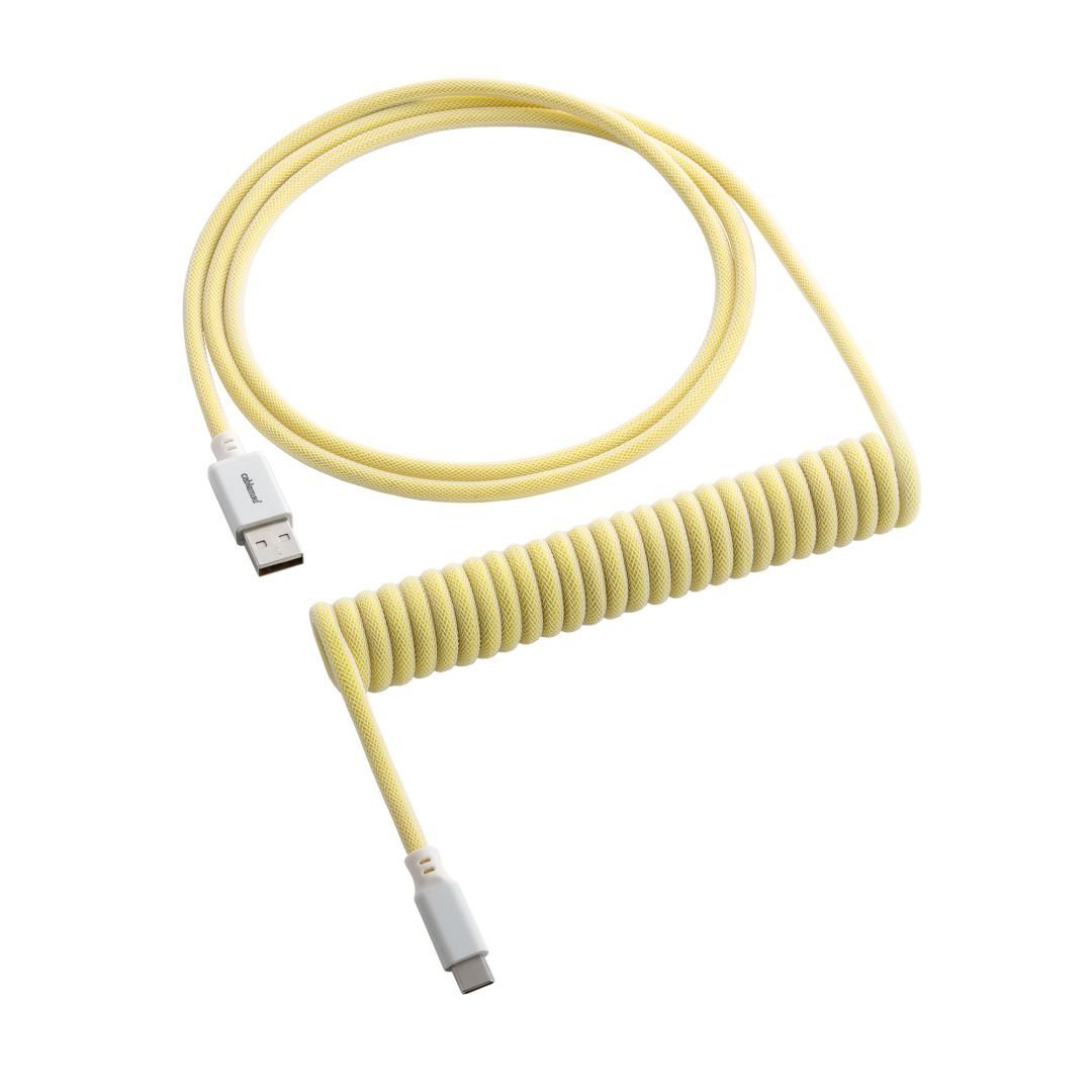 CableMod Classic Coiled Keyboard Cable (Lemon Ice, USB A to USB Type C, 150cm) - Store 974 | ستور ٩٧٤