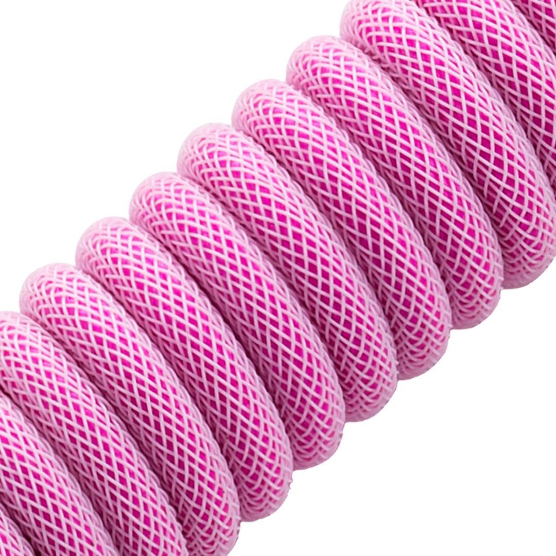 CableMod Classic Coiled Keyboard Cable (Strawberry Cream, USB A to USB Type C, 150cm) - كابل CableMod Classic Coiled Keyboard Cable (Strawberry Cream, USB A to USB Type C, 150cm) - كابل
