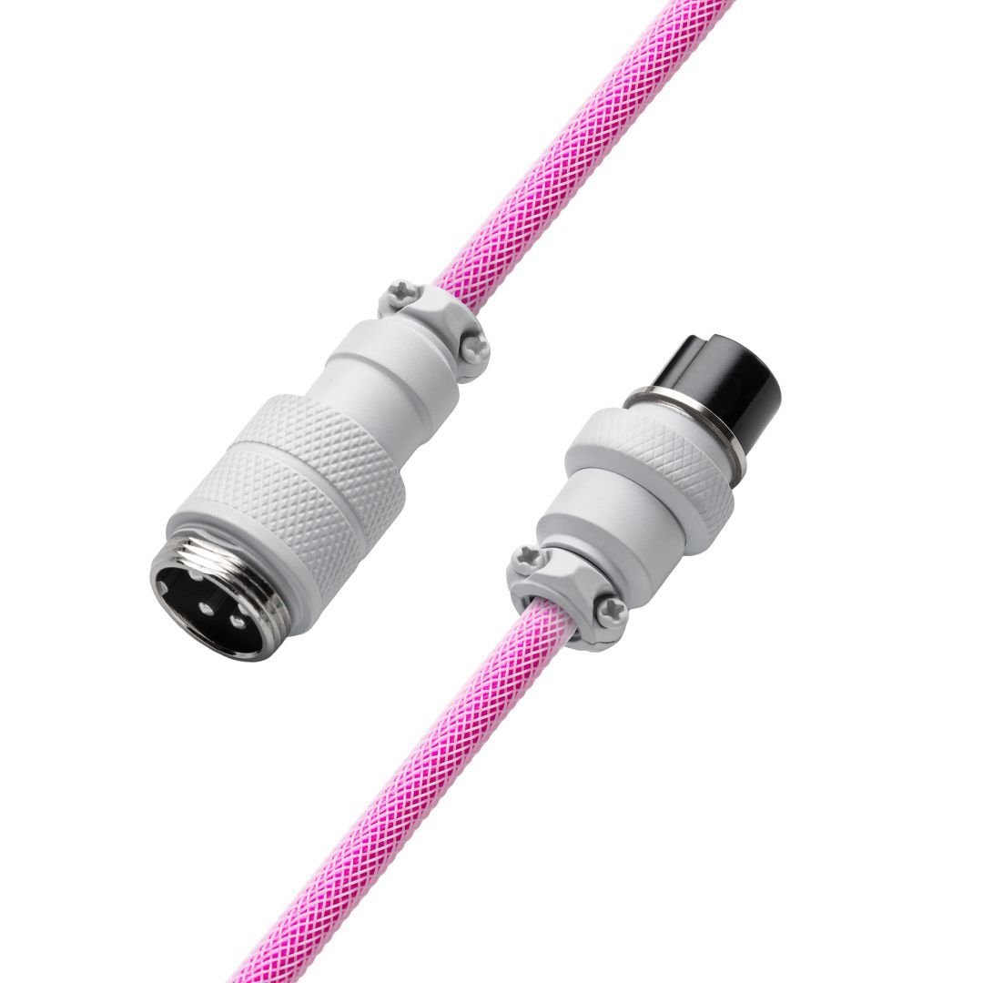 CableMod Classic Coiled Keyboard Cable (Strawberry Cream, USB A to USB Type C, 150cm) - كابل CableMod Classic Coiled Keyboard Cable (Strawberry Cream, USB A to USB Type C, 150cm) - كابل