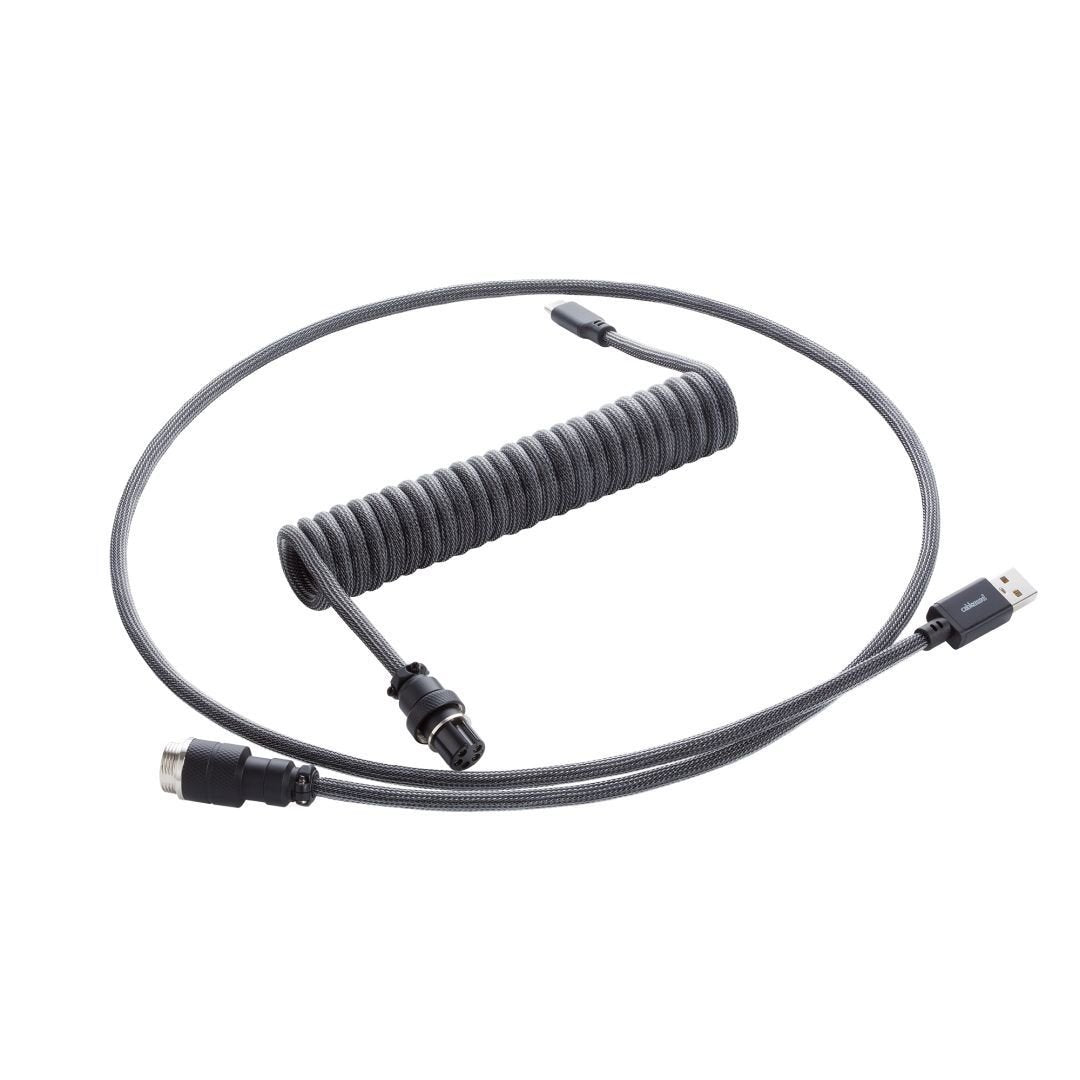 CableMod Pro Coiled Keyboard Cable (Carbon Grey, USB A to USB Type C, 150cm) - Store 974 | ستور ٩٧٤