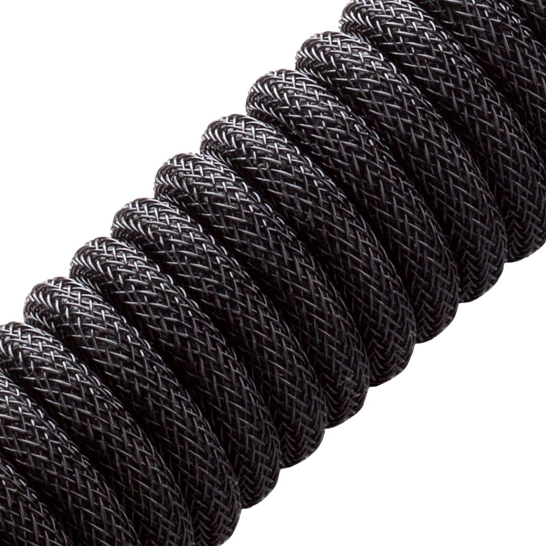 CableMod Pro Coiled Keyboard Cable (Midnight Black, USB A to USB Type C, 150cm) - كابل CableMod Pro Coiled Keyboard Cable (Midnight Black, USB A to USB Type C, 150cm) - كابل