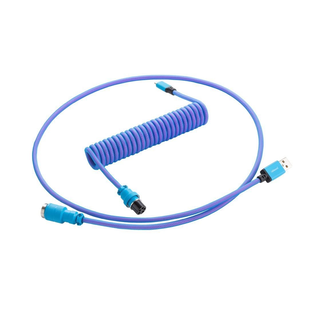 CableMod Pro Coiled Keyboard Cable (Galaxy Blue, USB A to USB Type C, 150cm) - Store 974 | ستور ٩٧٤