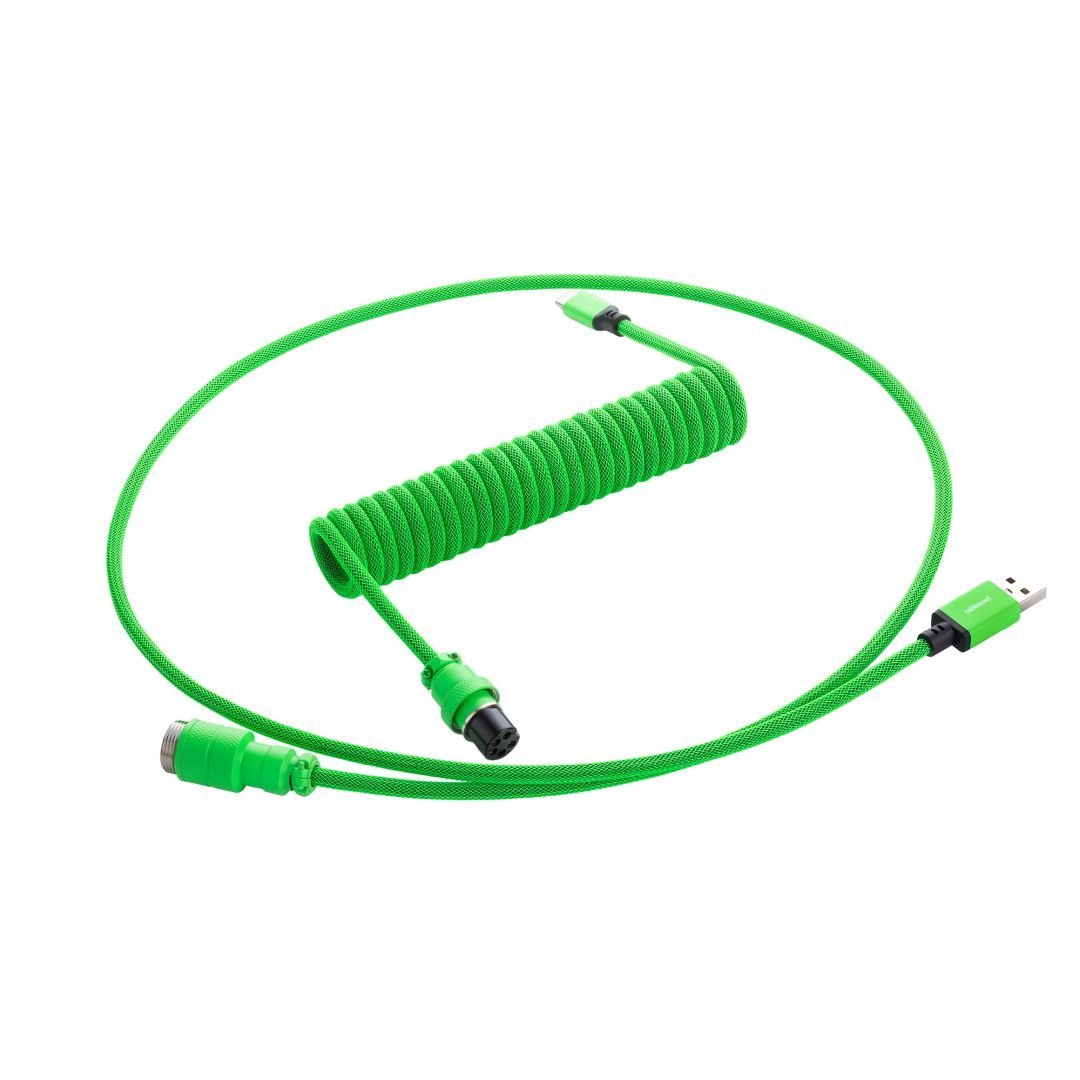 CableMod Pro Coiled Keyboard Cable (Viper Green, USB A to USB Type C, 150cm) - كابل CableMod Pro Coiled Keyboard Cable (Viper Green, USB A to USB Type C, 150cm) - كابل