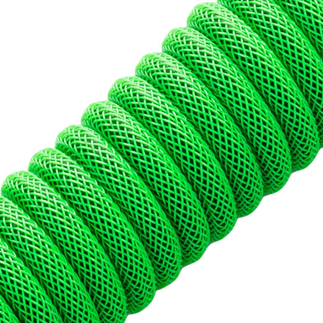 CableMod Pro Coiled Keyboard Cable (Viper Green, USB A to USB Type C, 150cm) - كابل CableMod Pro Coiled Keyboard Cable (Viper Green, USB A to USB Type C, 150cm) - كابل