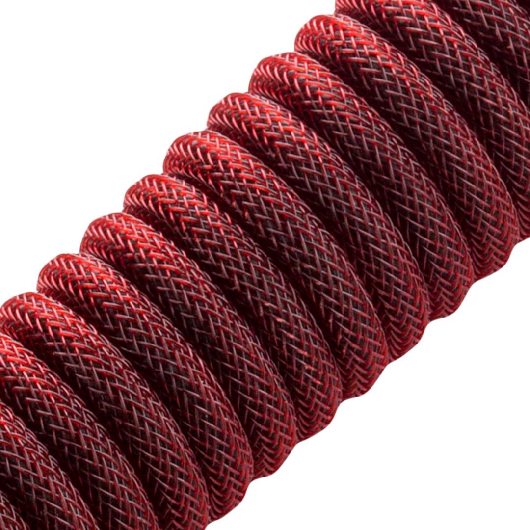 CableMod Pro Coiled Keyboard Cable (Republic Red, USB A to USB Type C, 150cm) - كابل CableMod Pro Coiled Keyboard Cable (Republic Red, USB A to USB Type C, 150cm) - كابل