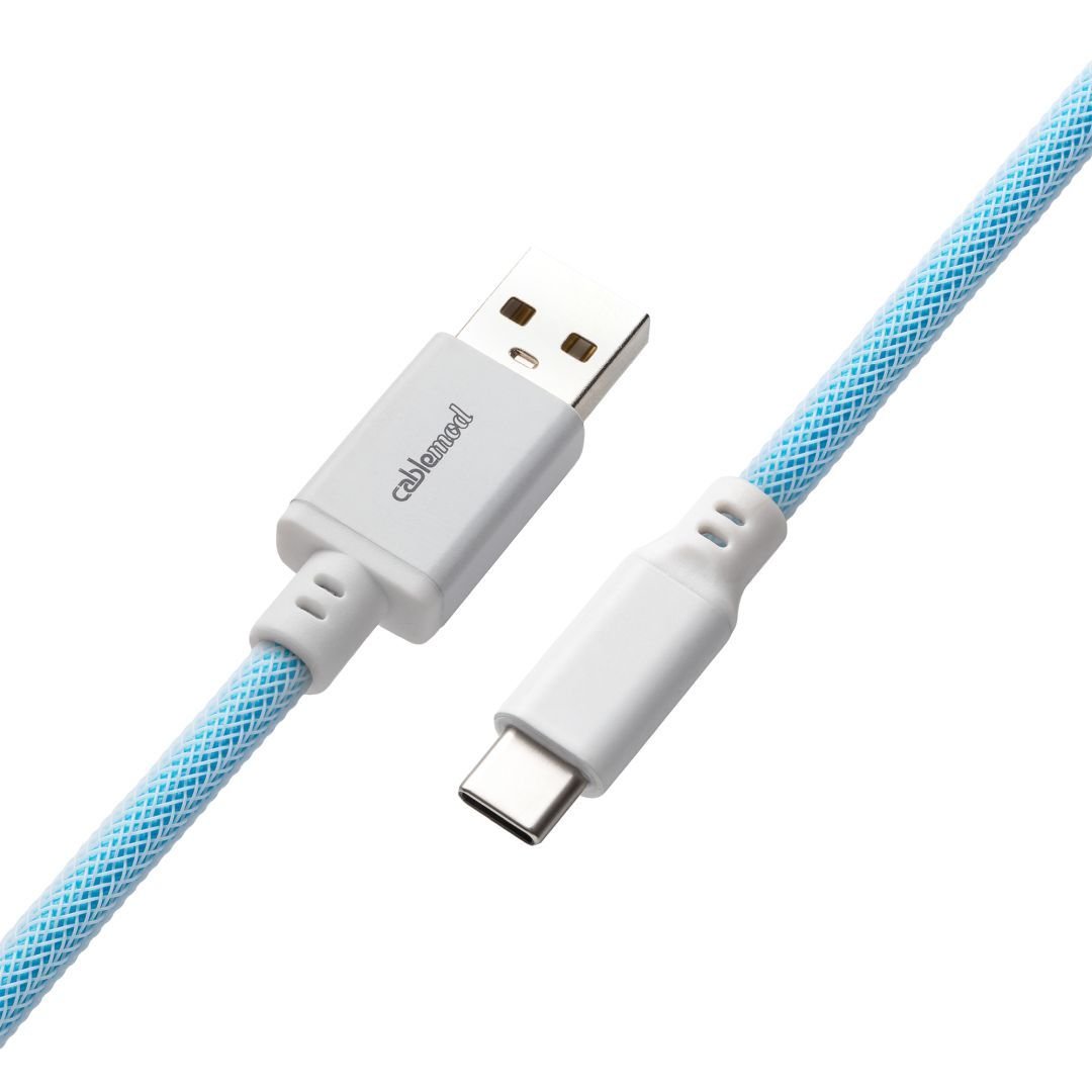 CableMod Pro Coiled Keyboard Cable (Blueberry Cheesecake, USB A to USB Type C, 150cm) - كابل CableMod Pro Coiled Keyboard Cable (Blueberry Cheesecake, USB A to USB Type C, 150cm) - كابل