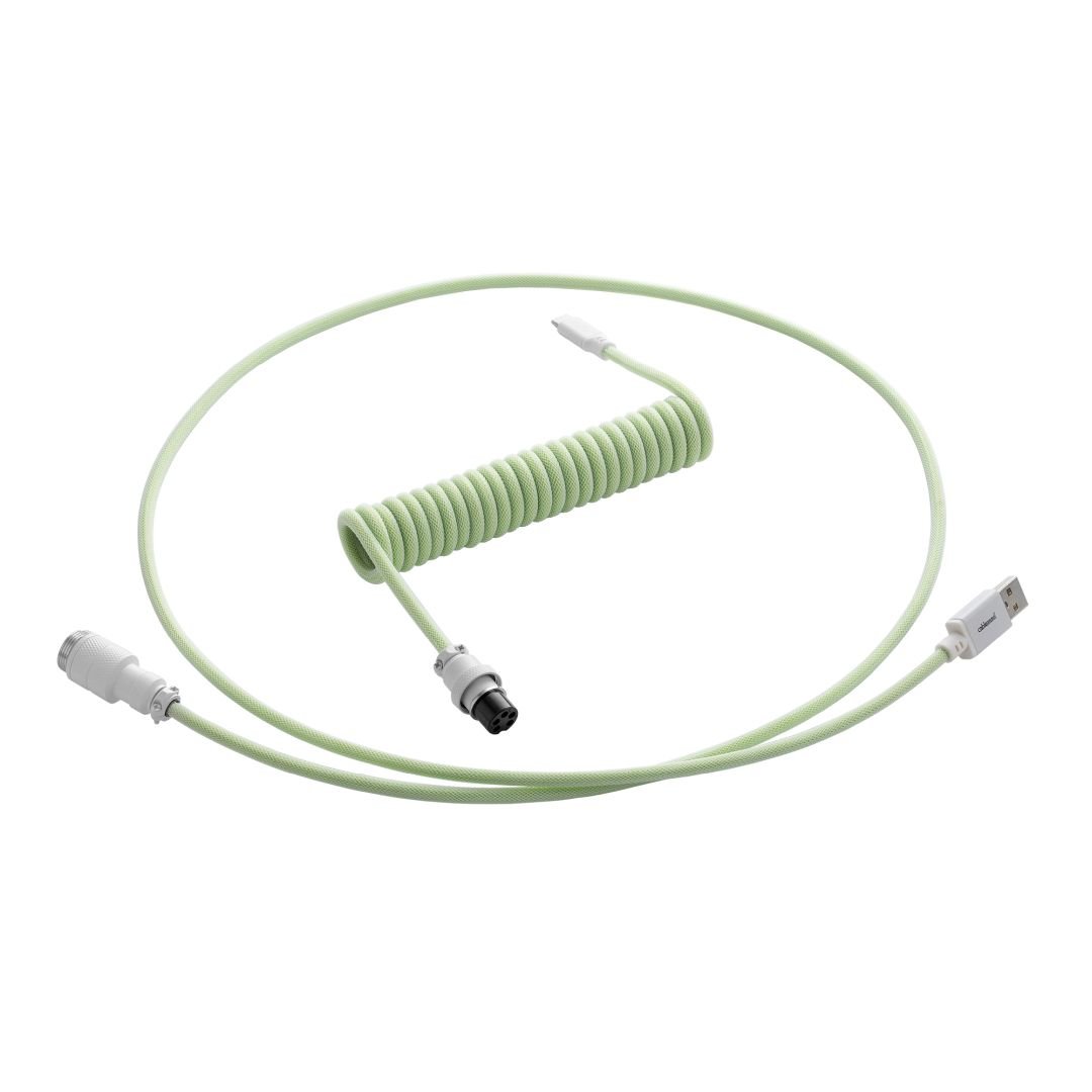 CableMod Pro Coiled Keyboard Cable (Lime Sorbet, USB A to USB Type C, 150cm) - كابل