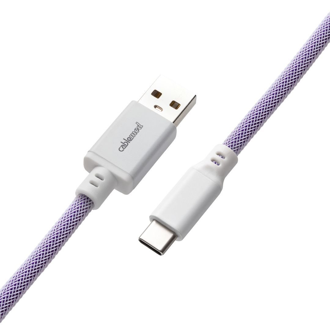 CableMod Pro Coiled Keyboard Cable (Rum Raisin, USB A to USB Type C, 150cm) - كابل CableMod Pro Coiled Keyboard Cable (Rum Raisin, USB A to USB Type C, 150cm) - كابل