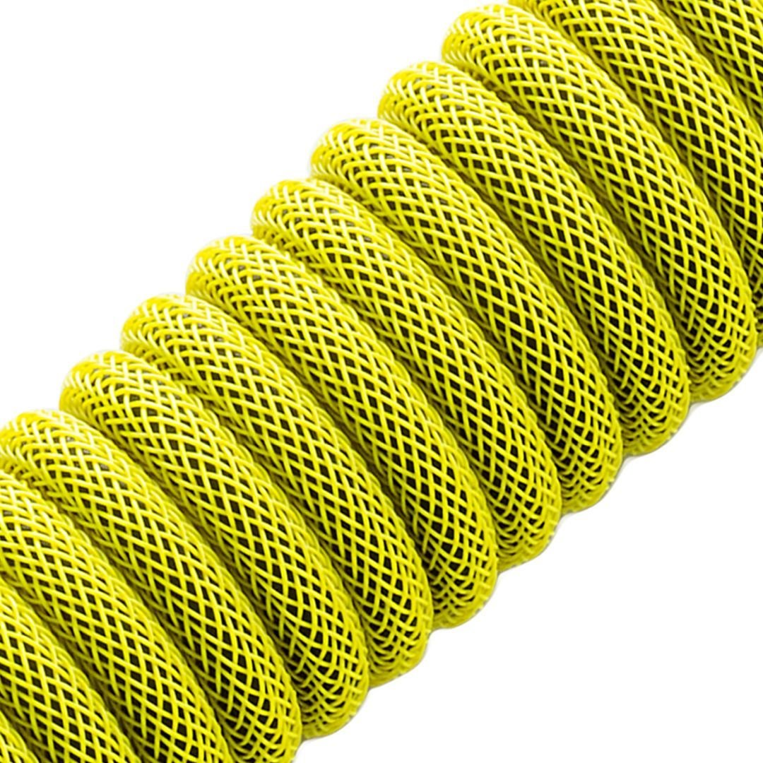 CableMod Pro Coiled Keyboard Cable (Dominator Yellow, USB A to USB Type C, 150cm) - كابل CableMod Pro Coiled Keyboard Cable (Dominator Yellow, USB A to USB Type C, 150cm) - كابل