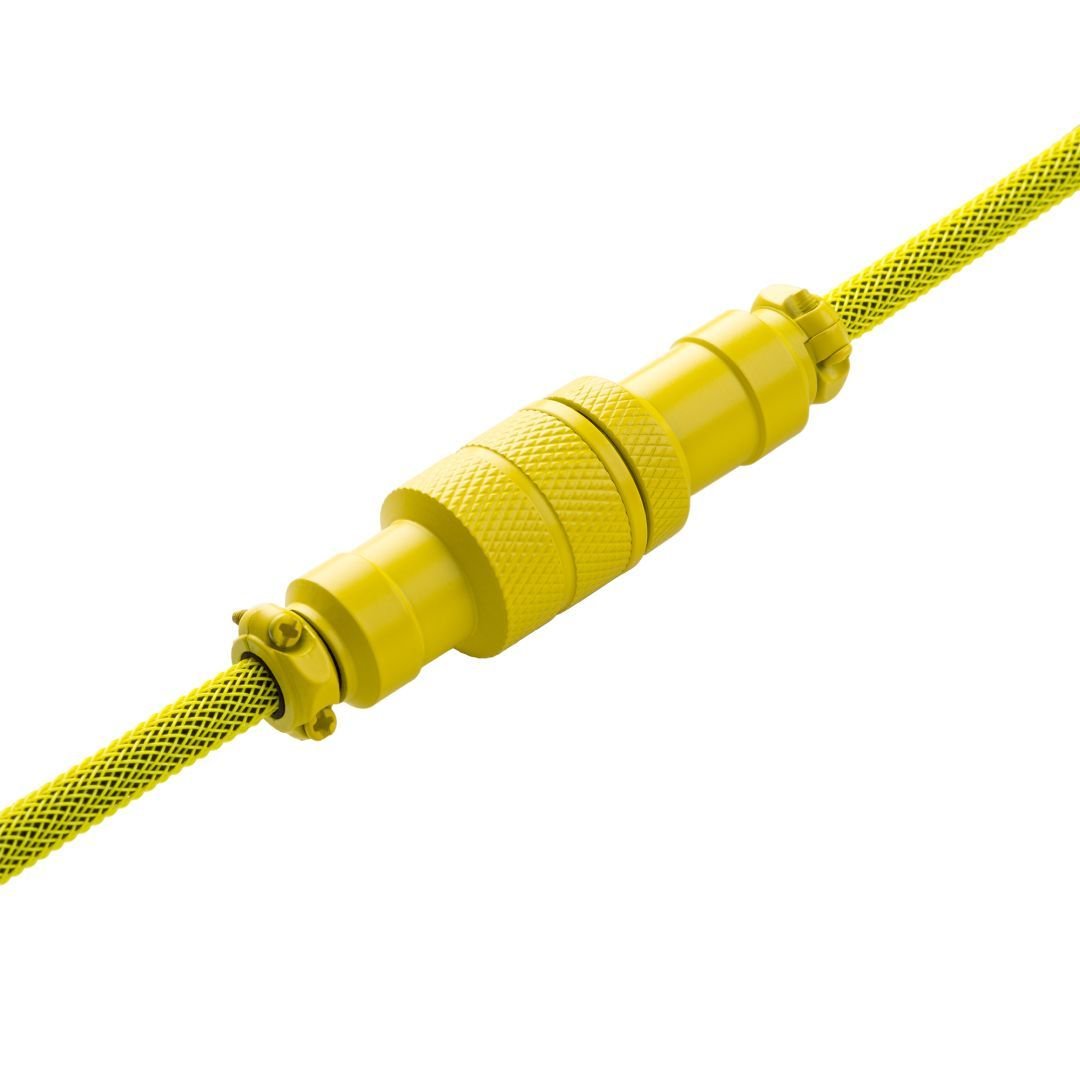 CableMod Pro Coiled Keyboard Cable (Dominator Yellow, USB A to USB Type C, 150cm) - كابل CableMod Pro Coiled Keyboard Cable (Dominator Yellow, USB A to USB Type C, 150cm) - كابل