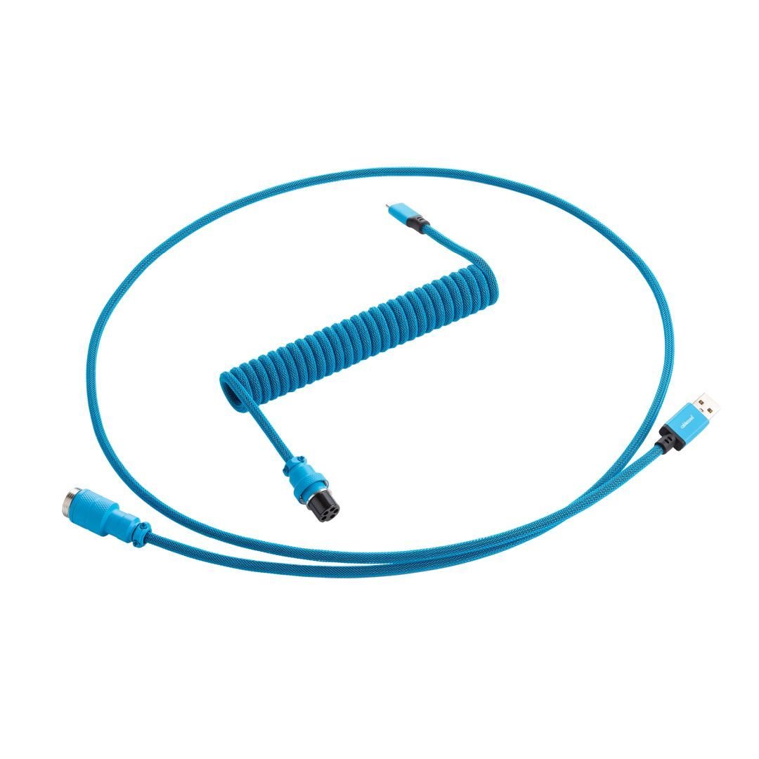 CableMod Pro Coiled Keyboard Cable (Spectrum Blue, USB A to USB Type C, 150cm) - كابل CableMod Pro Coiled Keyboard Cable (Spectrum Blue, USB A to USB Type C, 150cm) - كابل