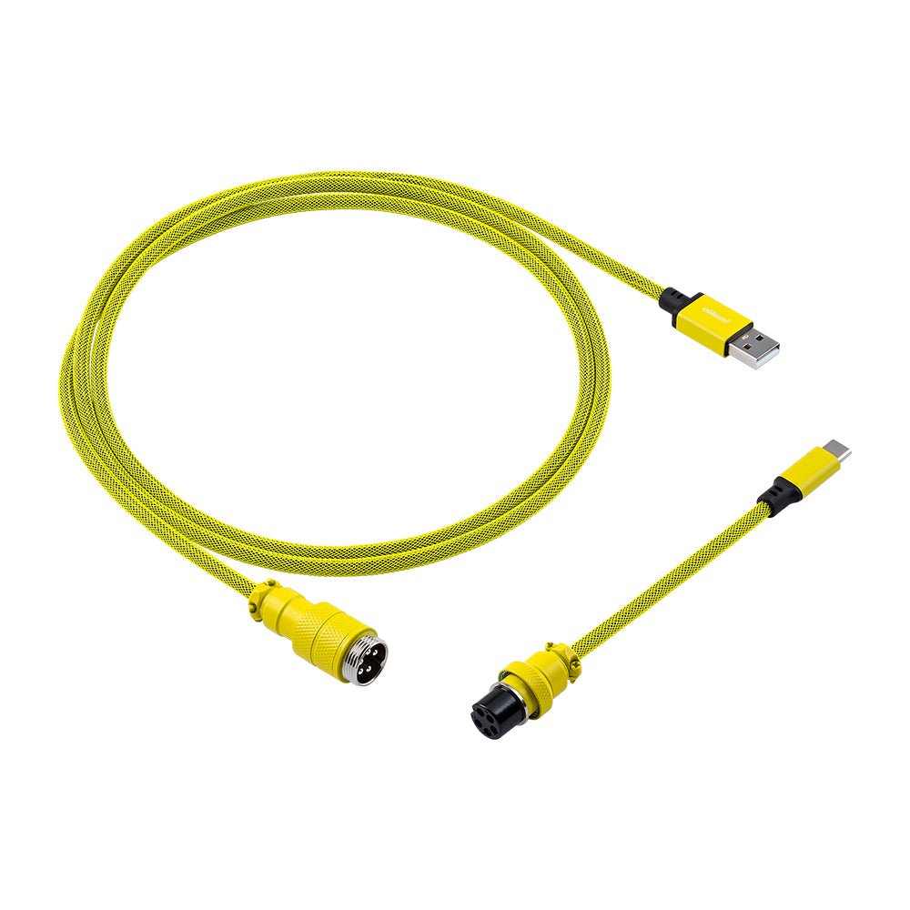 CableMod Pro Straight USB A to USB Type C 150cm Keyboard Cable - Dominator Yellow - Store 974 | ستور ٩٧٤