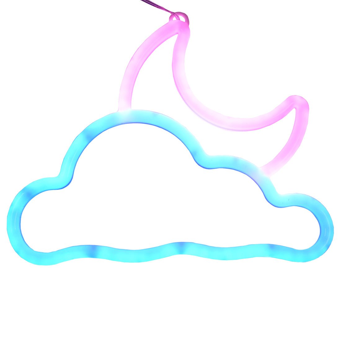 Led Neon Cloud & Moon Shape - Blue & Pink - إضاءة Led Neon Cloud & Moon Shape - Blue & Pink - إضاءة
