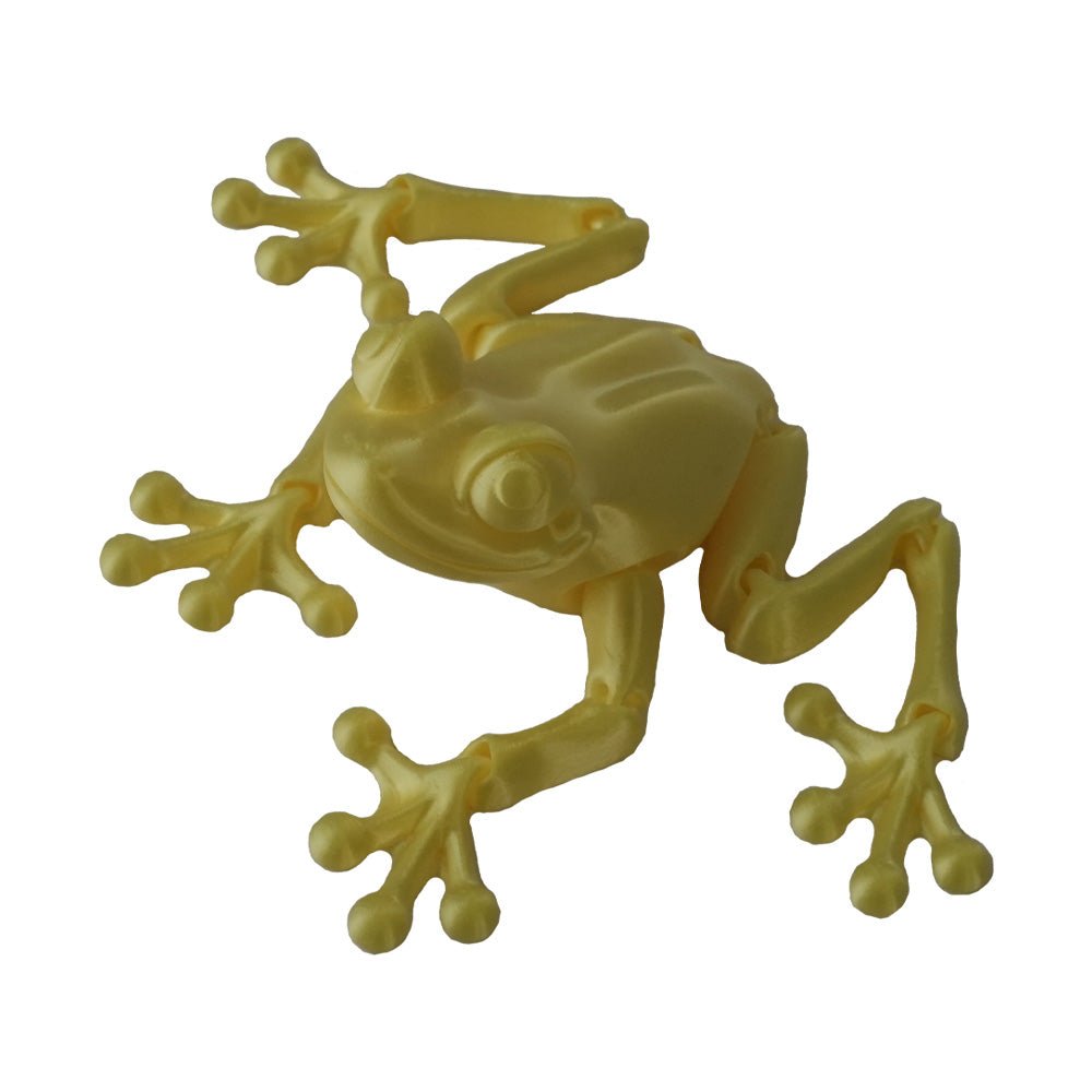 3D Station 3D Printed Frog - Yellow - مجسم ثلاثي الأبعاد - Store 974 | ستور ٩٧٤